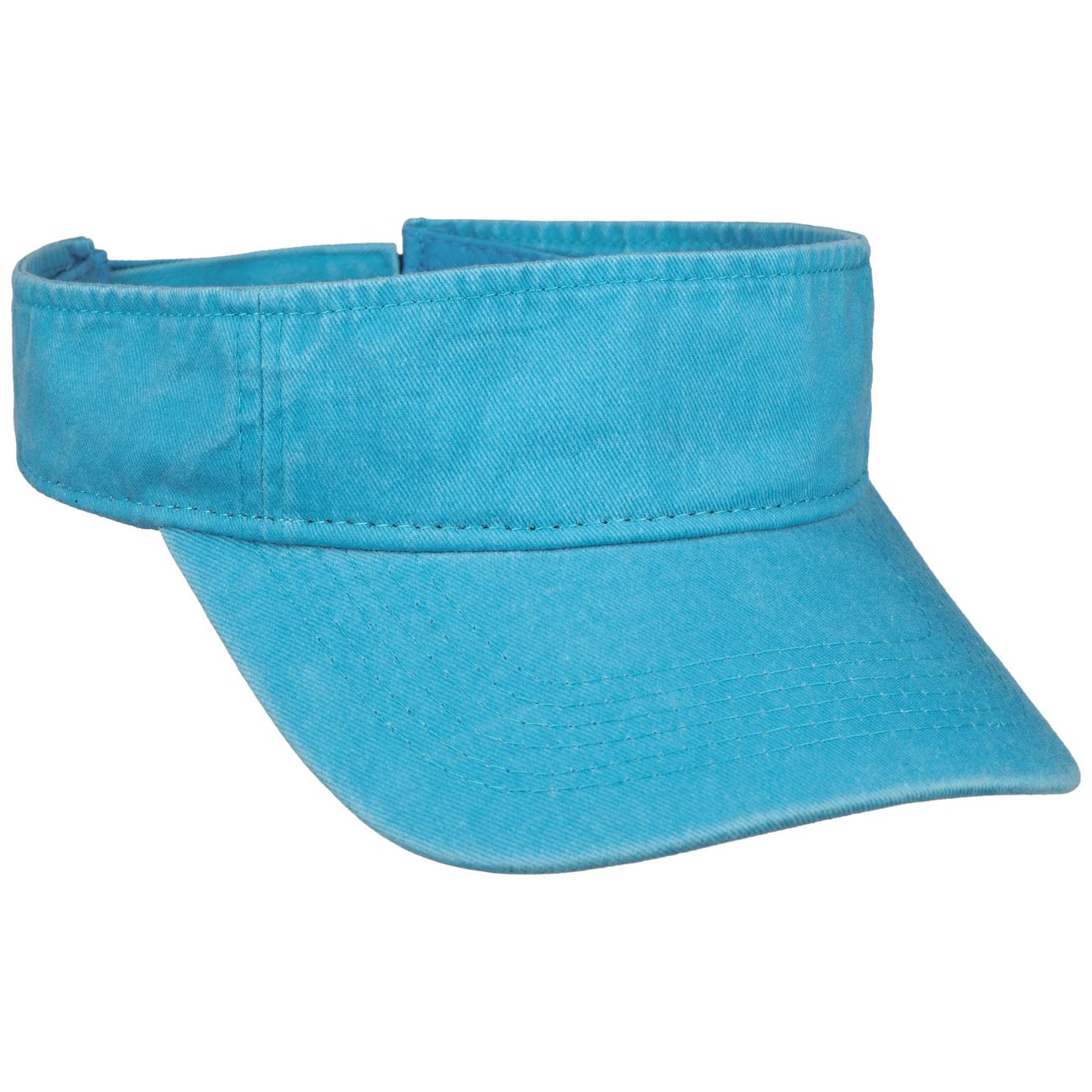 Lipodo Unisex Turquoise Washed Cotton Visor By