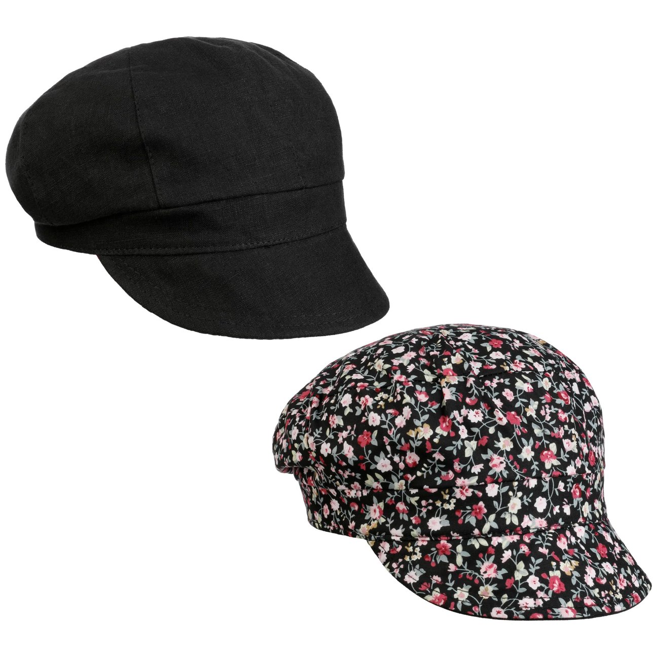 Lipodo Unisex Kids Black Millefleurs Reversible Cap By