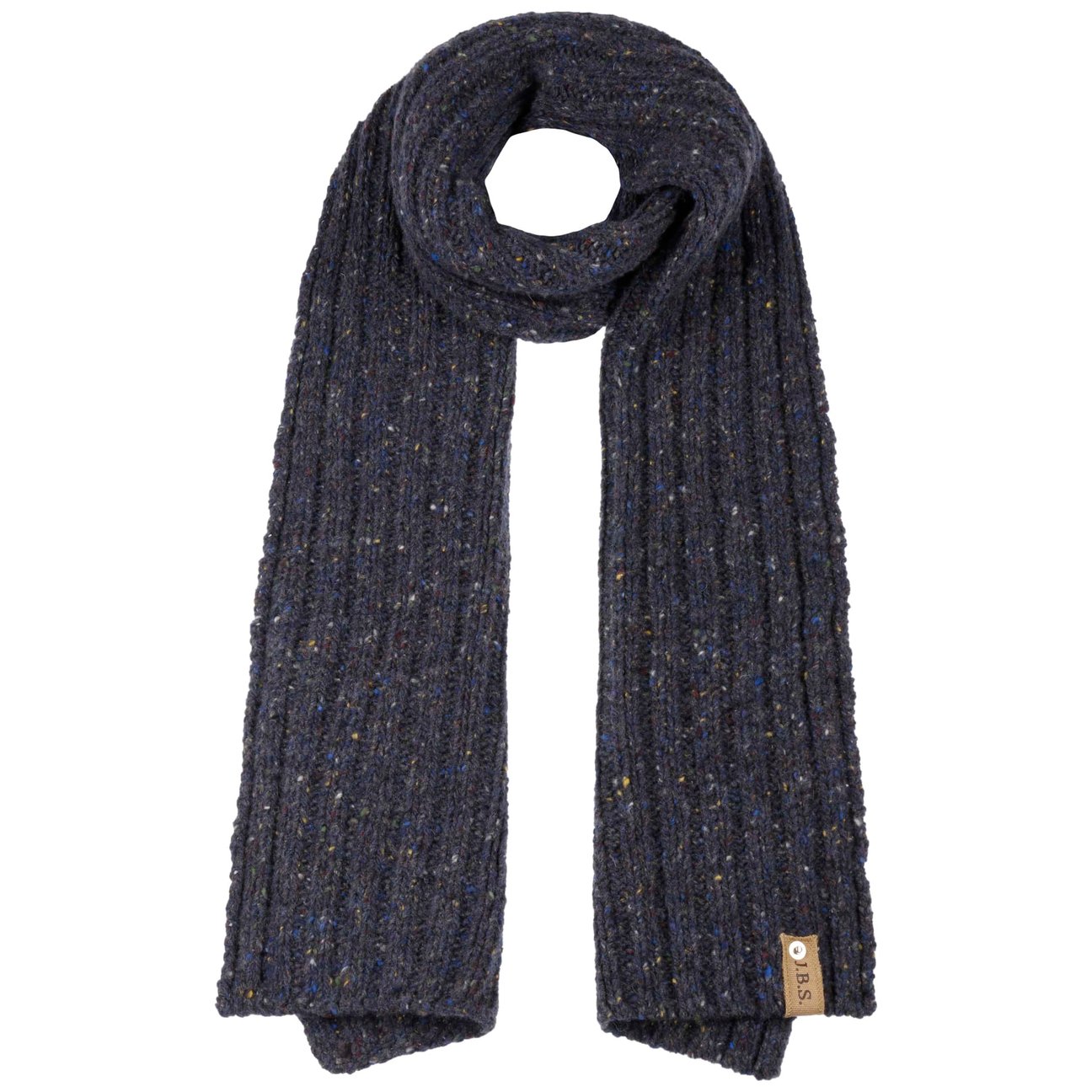 Stetson Navy Hantsport Donegal Wool Knit Scarf By