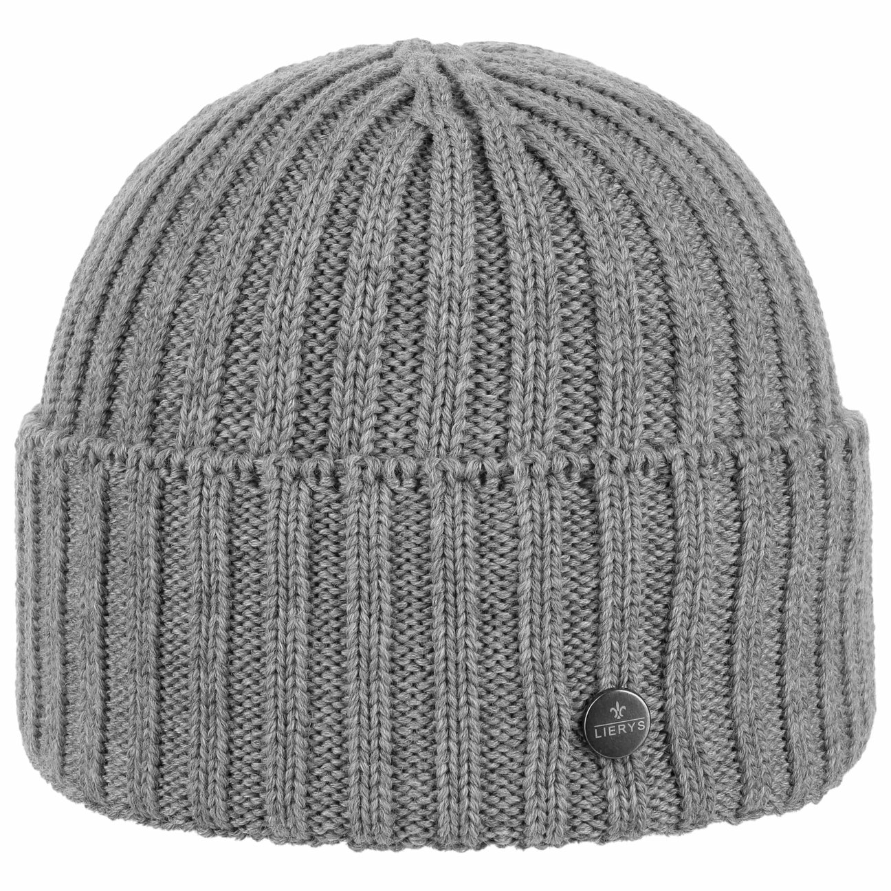 Lierys Women's Grey Merino Knit Beanie With Cuff By