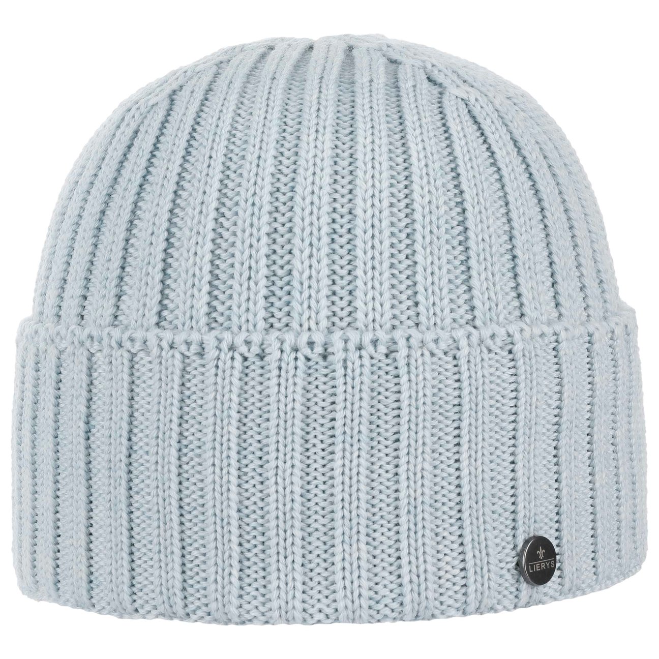 Lierys Women's Light Blue Merino Knit Beanie With Cuff By