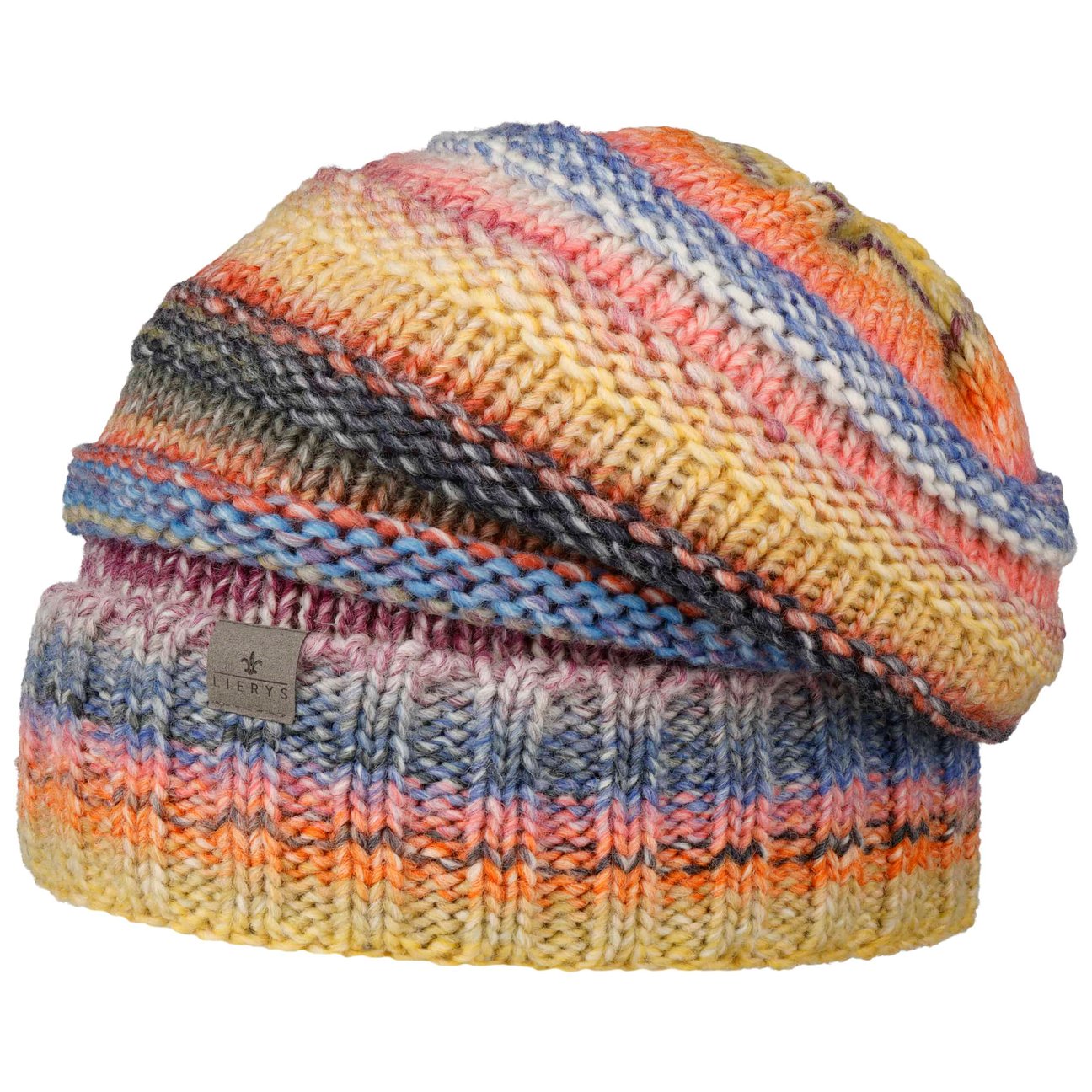 Lierys Women's Blue-Yellow Bernardo Beanie With Cuff And Fleece By