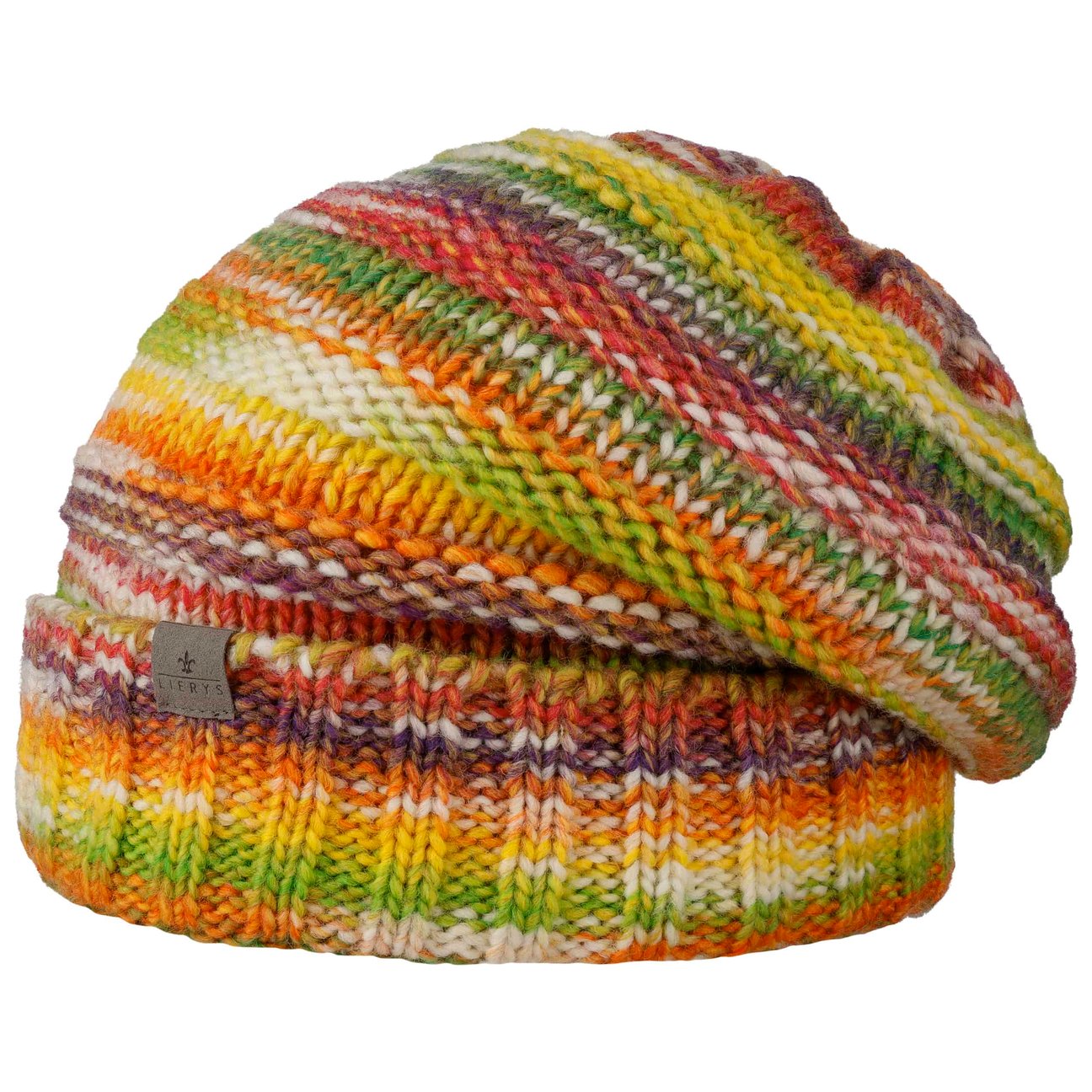 Lierys Women's Green-Mottled Bernardo Beanie With Cuff And Fleece By