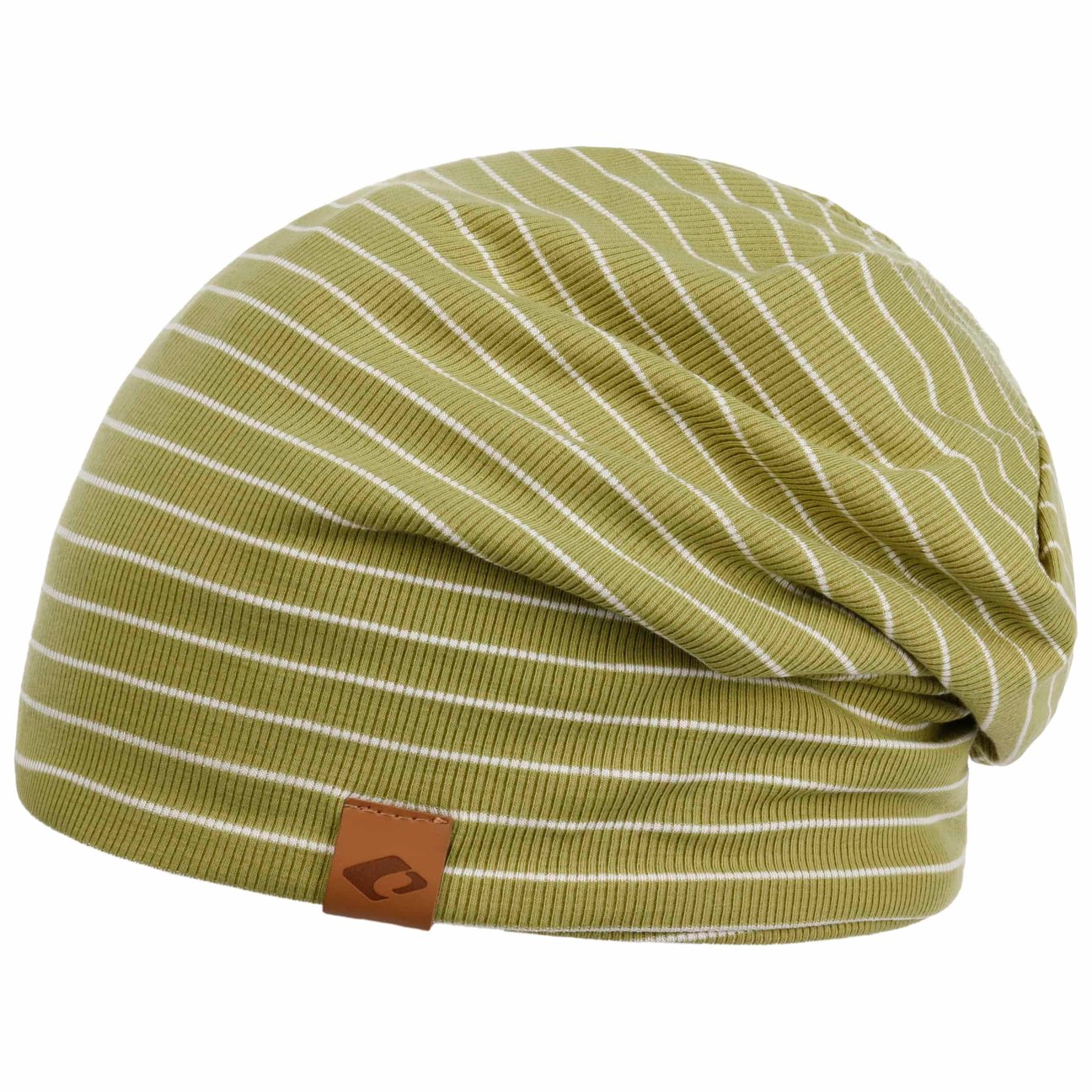 Chillouts Men's Green Taipeh Stripes Beanie Hat By