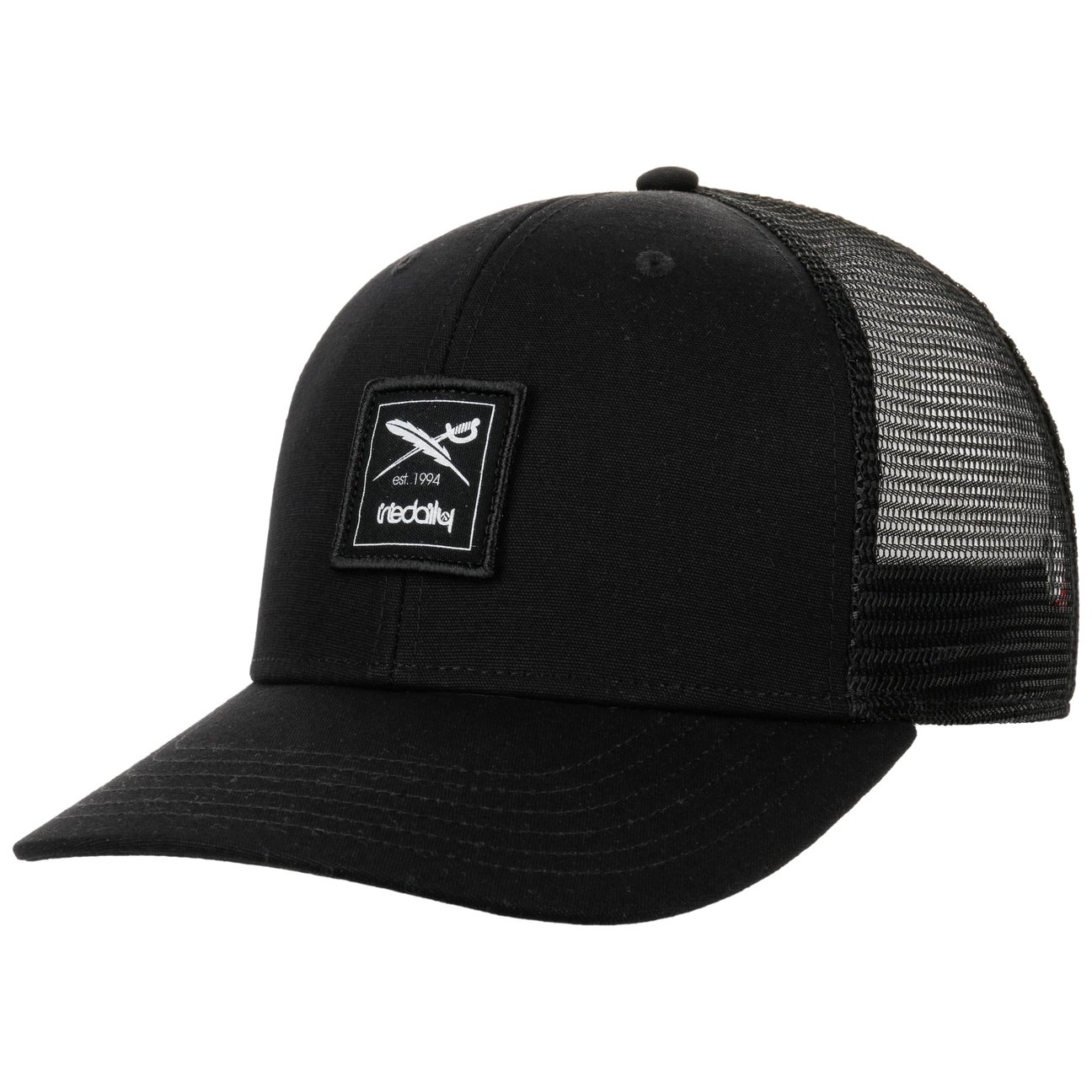 Iriedaily Women's Black Daily Flag Low Rise Mesh Cap By