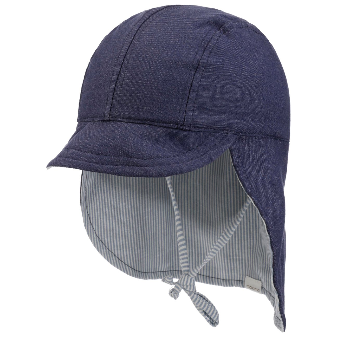 Maximo Blue-Mottled Tigo Kids Cap With Neck Protection By