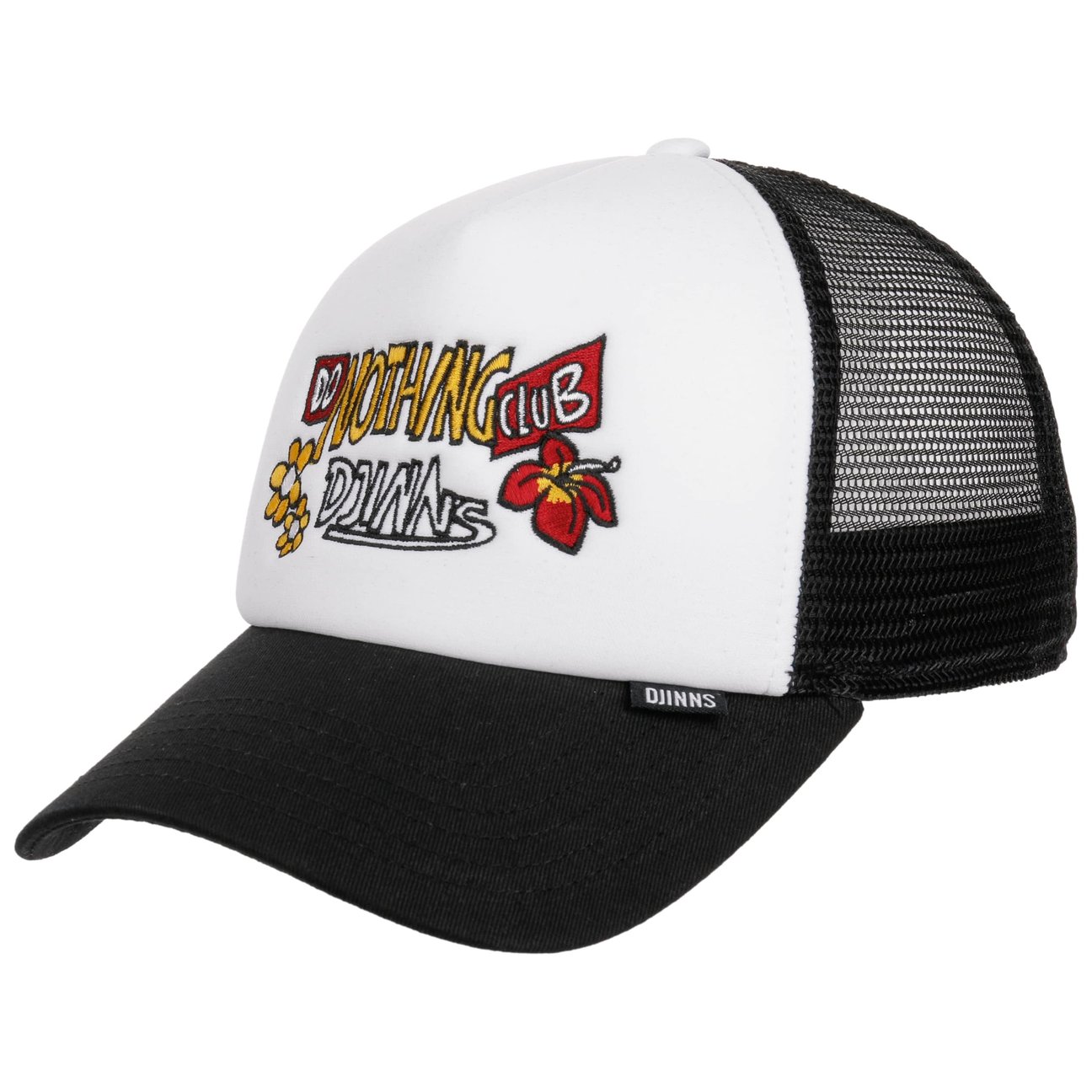 Djinns Men's White-Black Hft Dnc Guy Trucker Cap By
