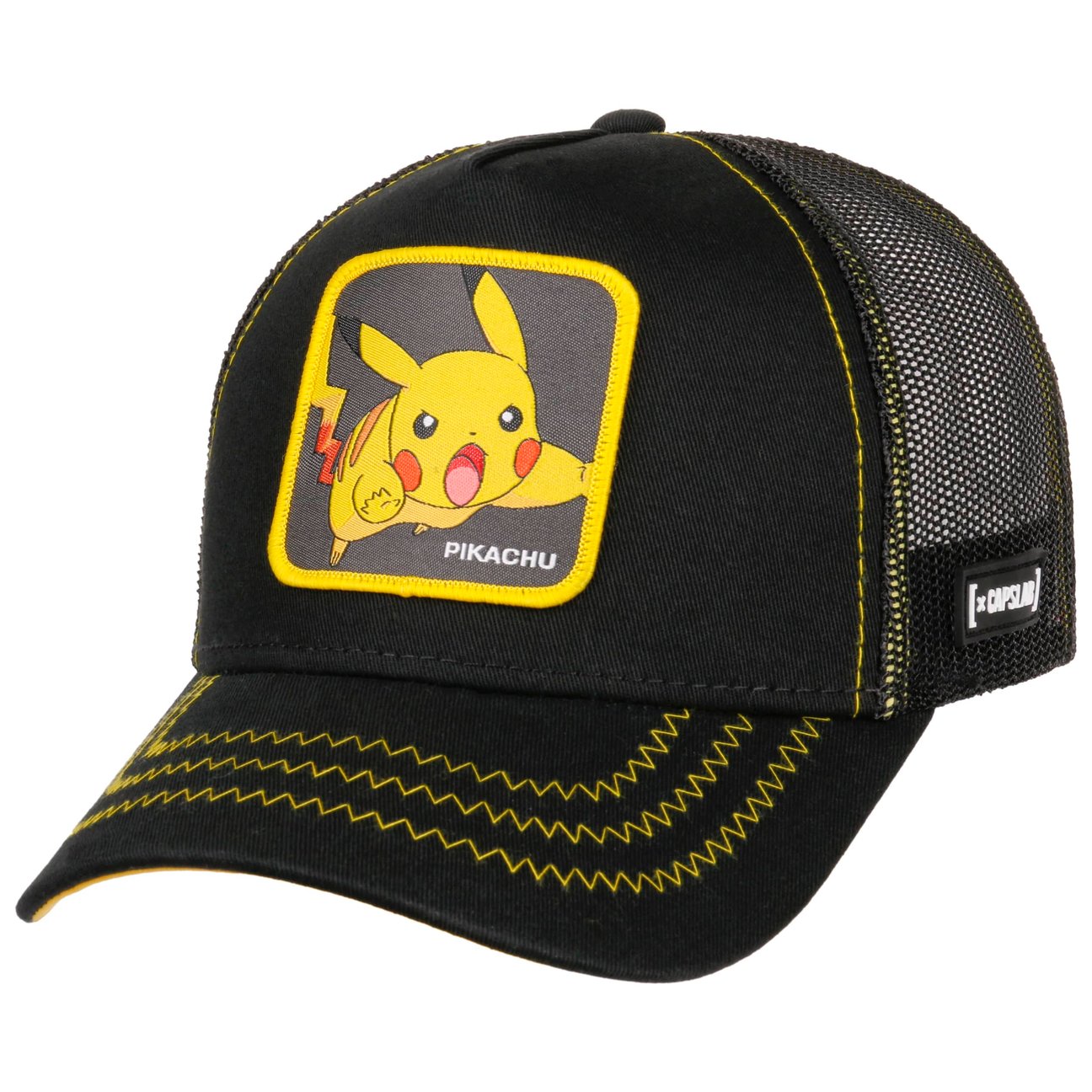 Capslab Black Pikachu Trucker Cap By