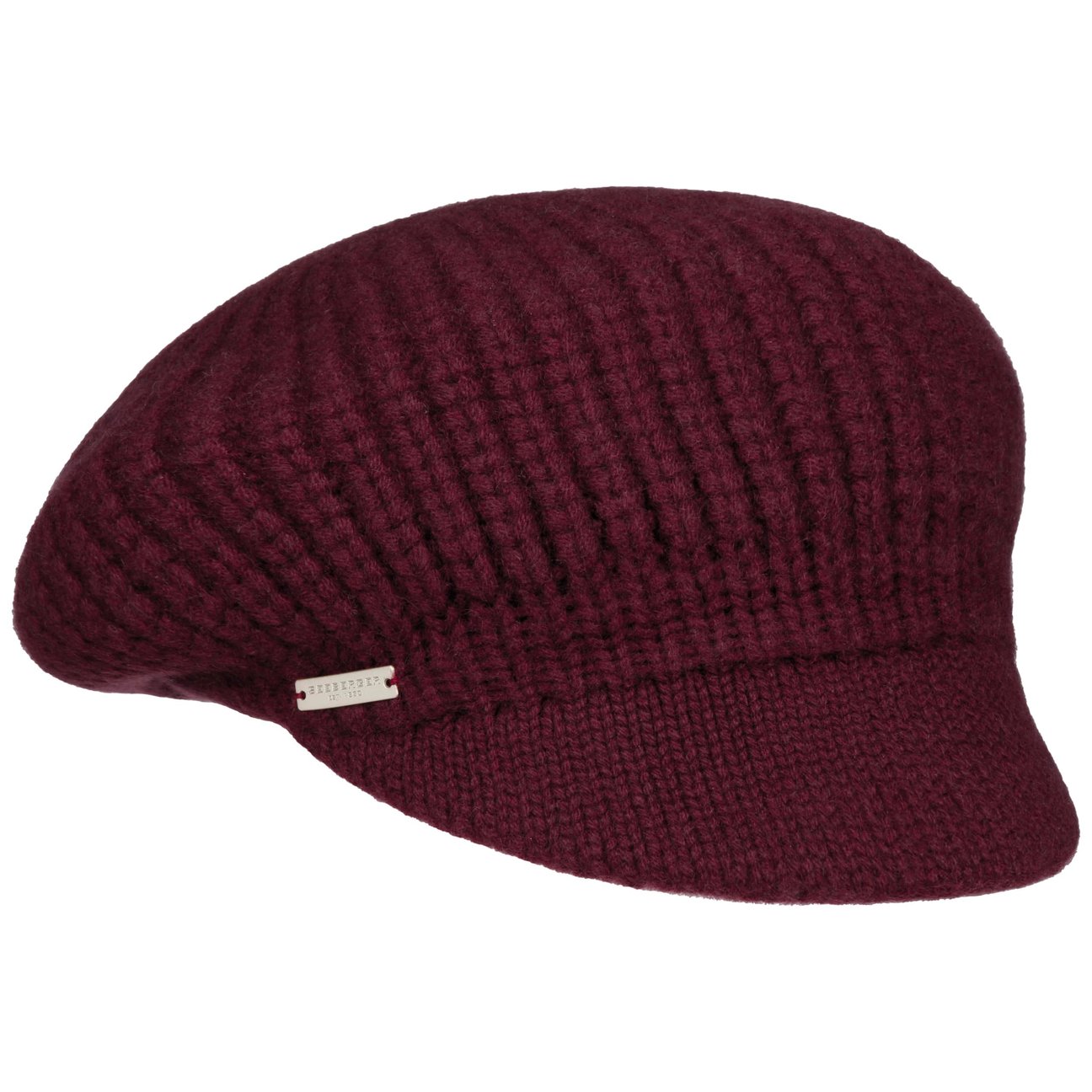 Seeberger Girls Bordeaux Cashmere Newsboy Cap By