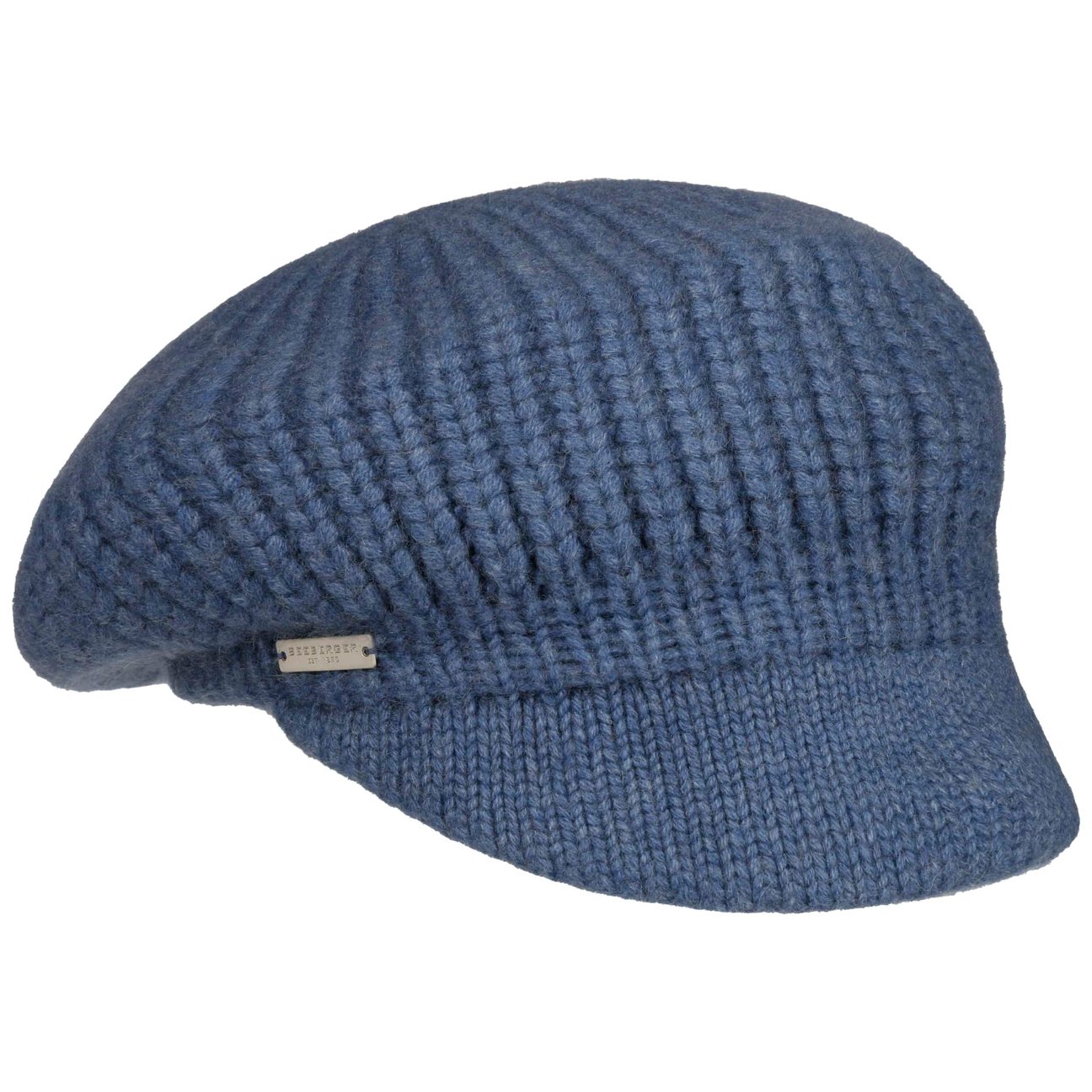 Seeberger Girls Denim Cashmere Newsboy Cap By