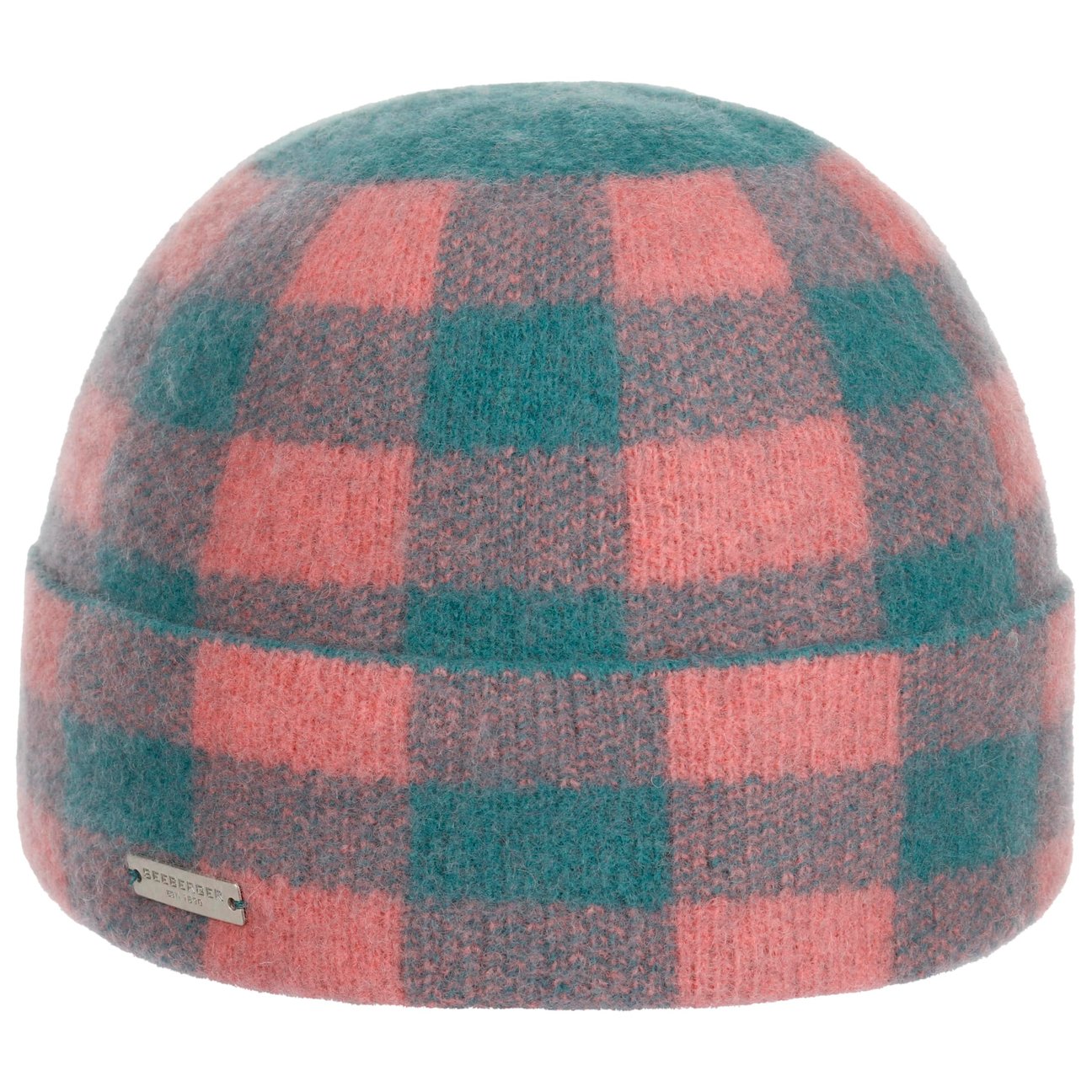 Seeberger Women's Rose Check Milled Wool Hat With Cuff By
