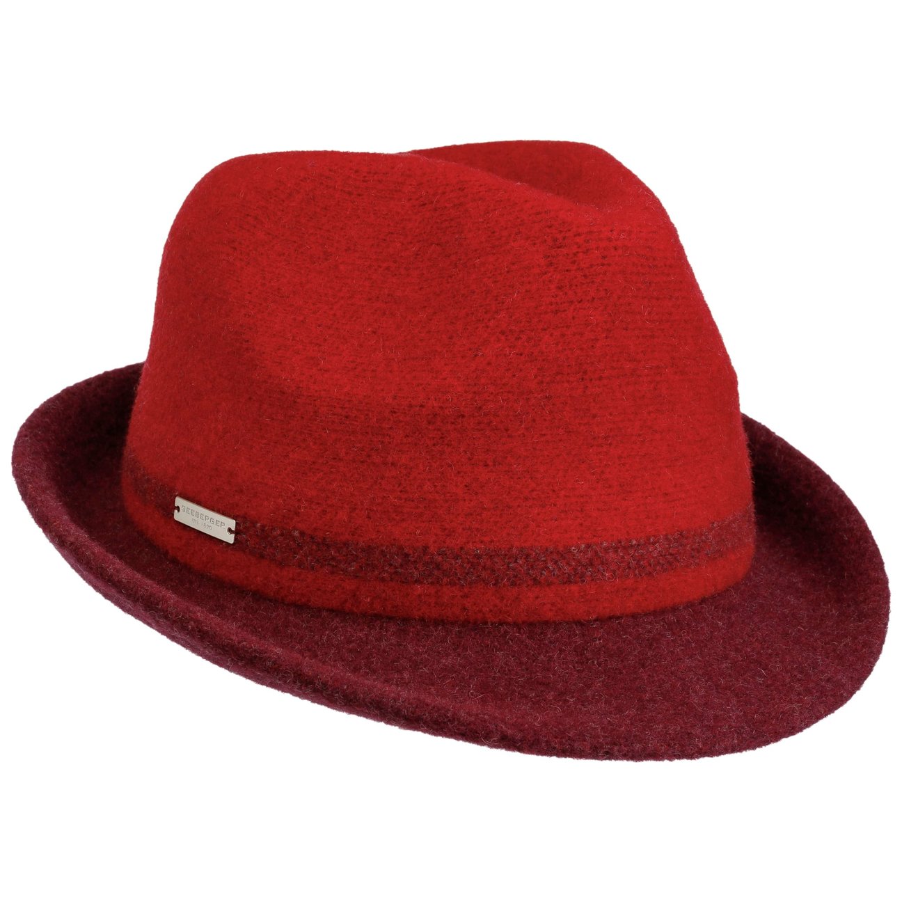 Seeberger Women's Bordeaux Sabetha Trilby Milled Wool Hat By