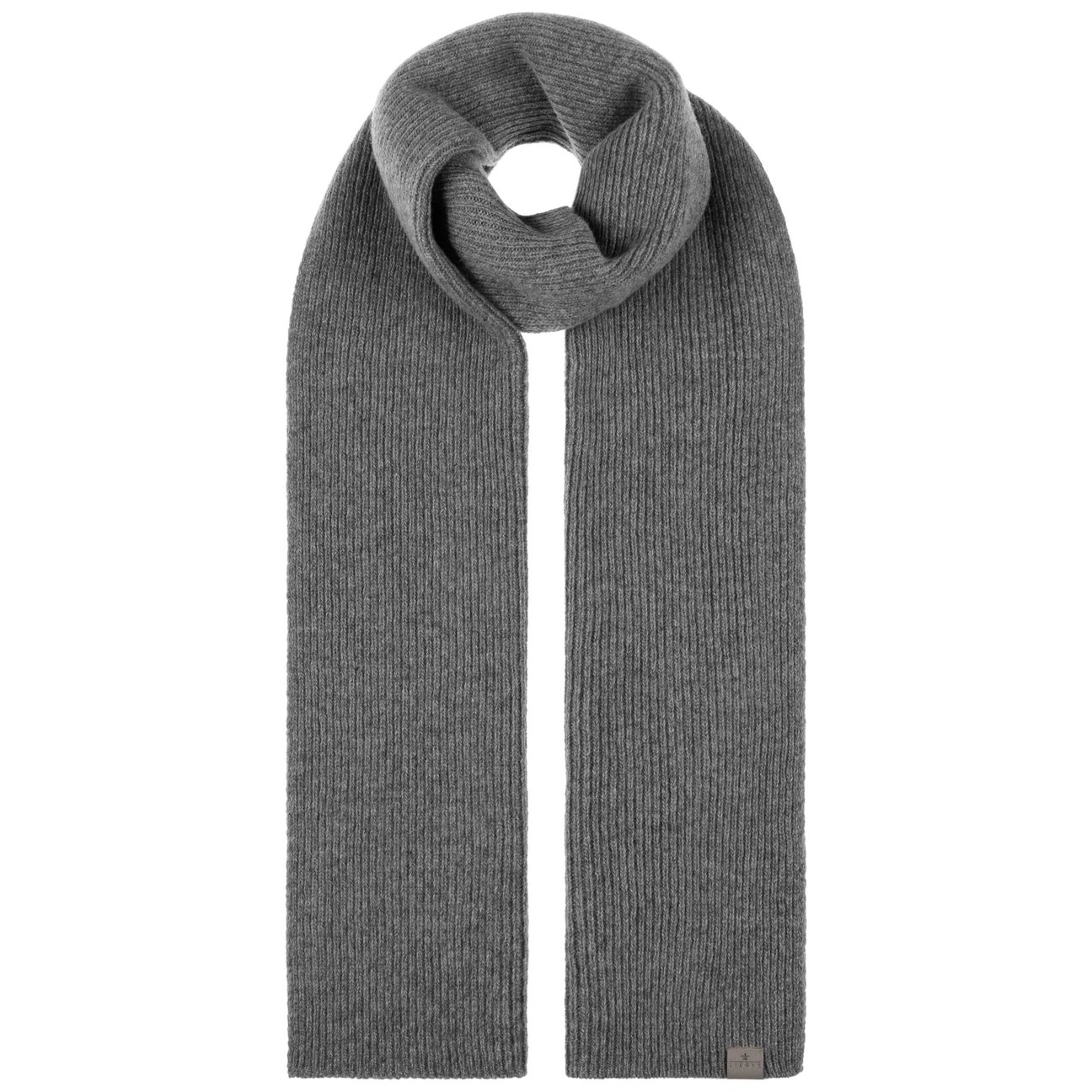 Lierys Women's Grey Uni Merino Knit Scarf By