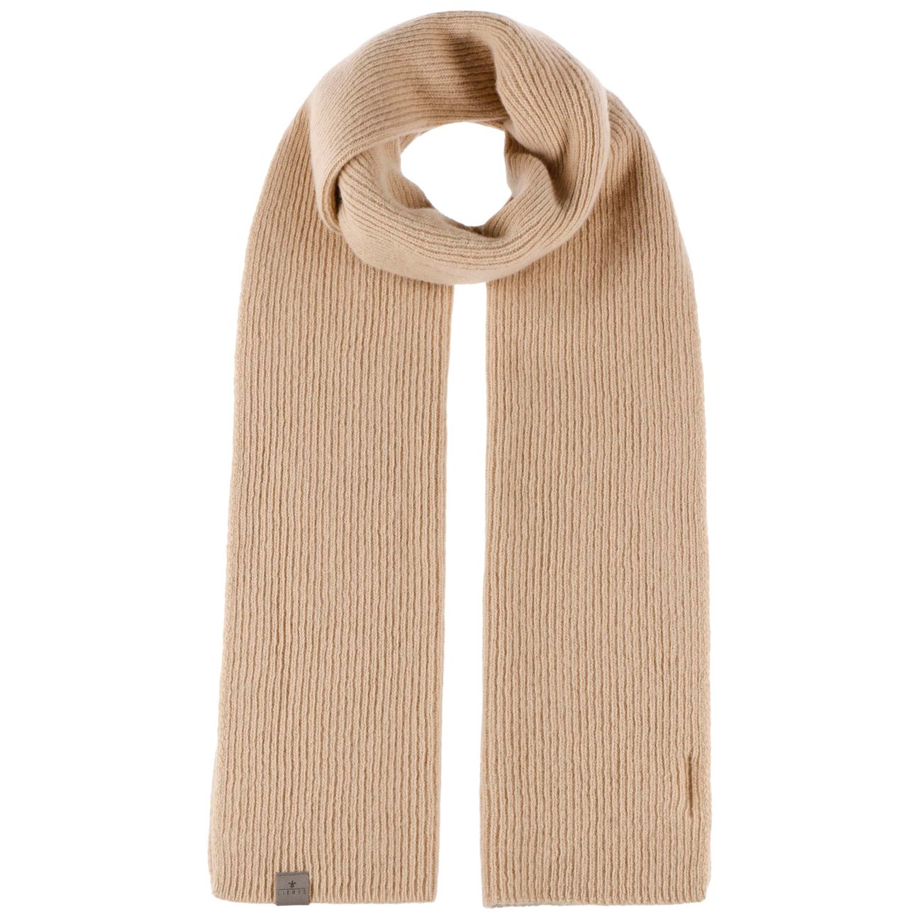 Lierys Women's Beige Uni Merino Knit Scarf By