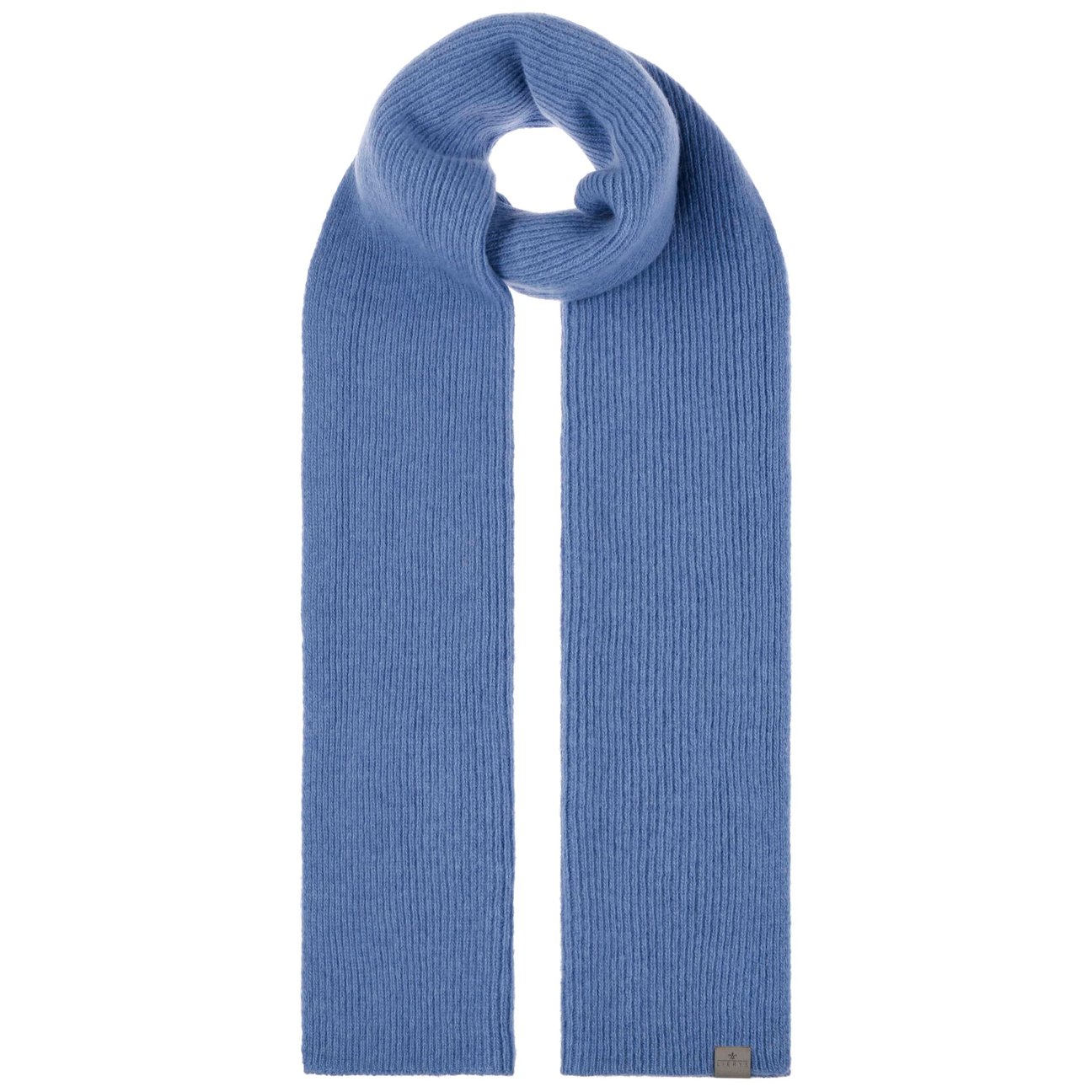 Lierys Women's Blue Uni Merino Knit Scarf By