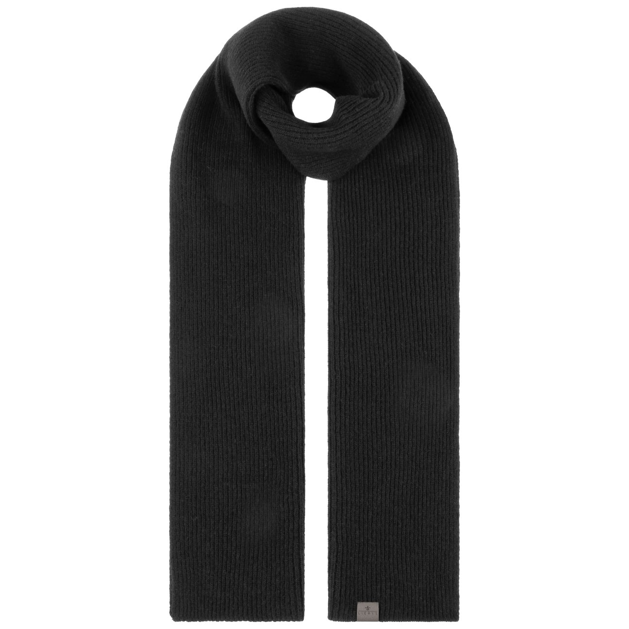 Lierys Women's Black Uni Merino Knit Scarf By