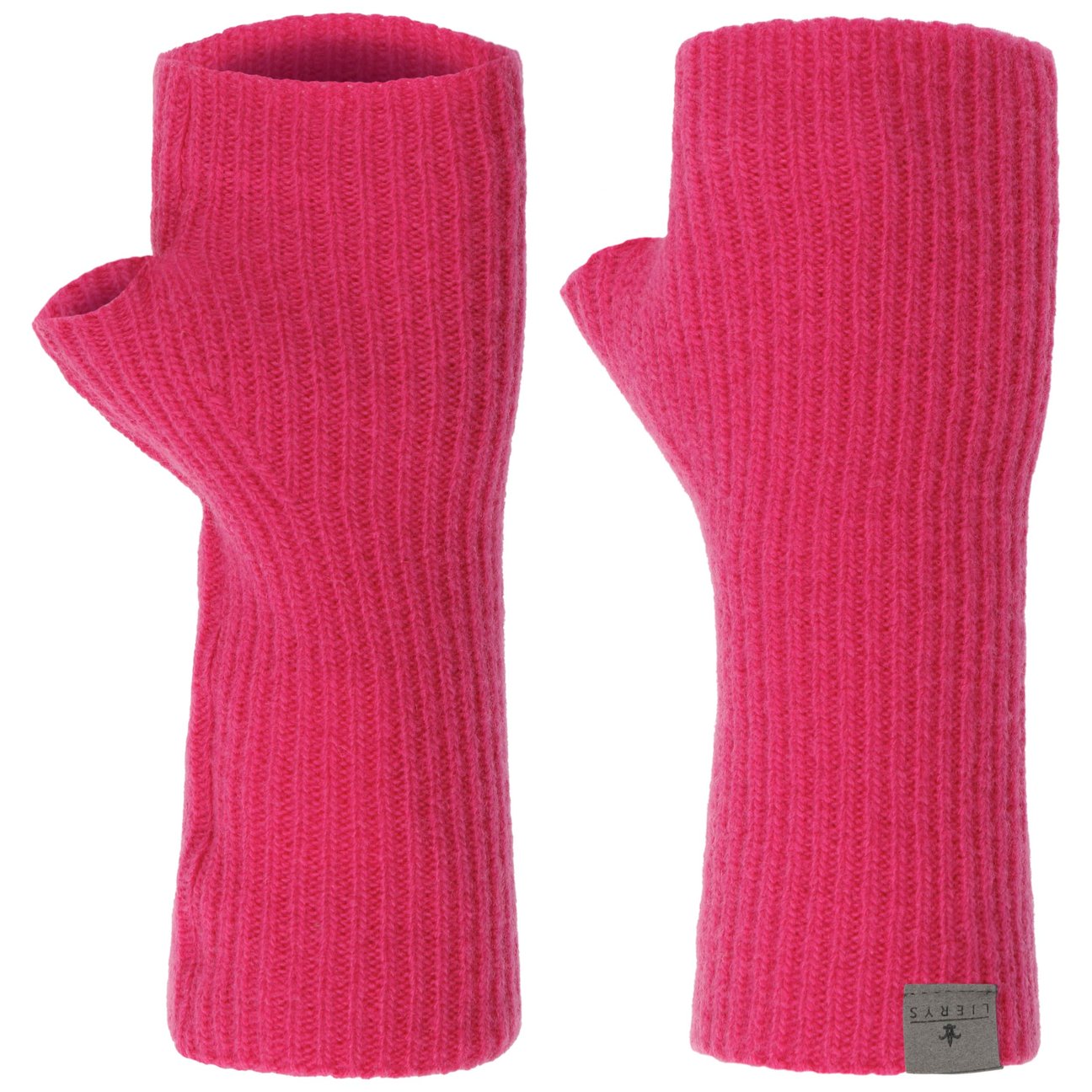 Lierys Women's Pink Uni Merino Wrist Warmers By