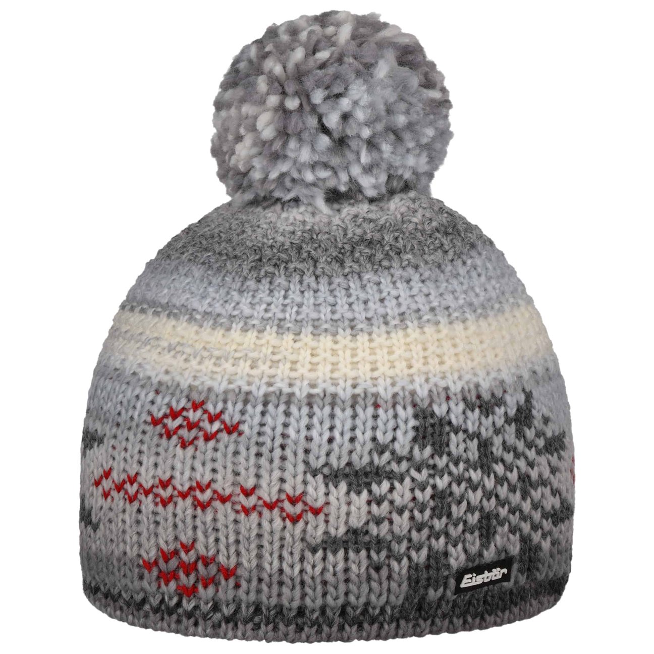 Eisbär Men's Dark Grey Ike Pompom Beanie Hat By