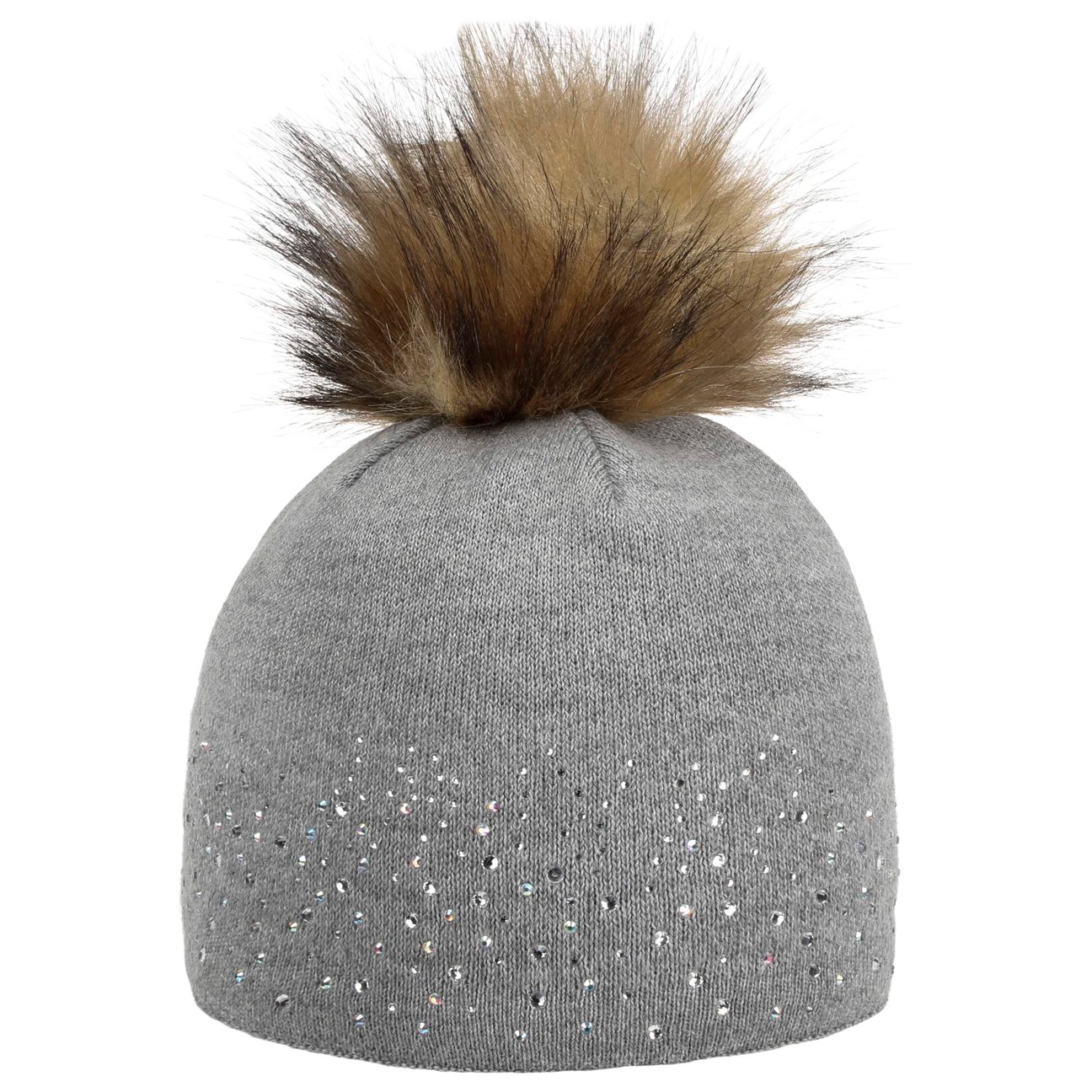 Eisbär Women's Grey Nalin Lux Crystal Beanie Hat By