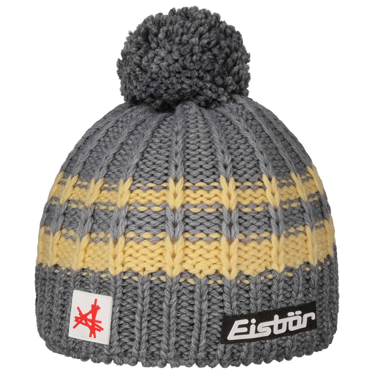 Eisbär Men's Grey Kova Skipool Pompom Hat By