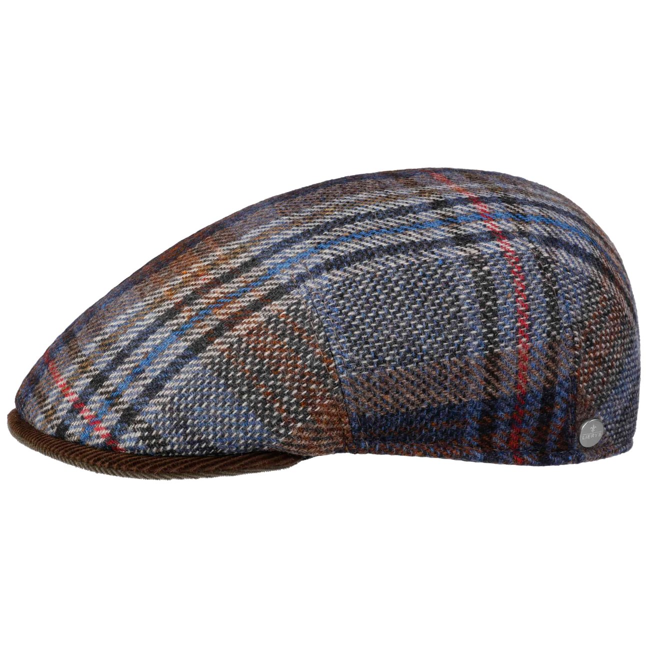 Lierys Men's Blue Raytown Patchwork Flat Cap By