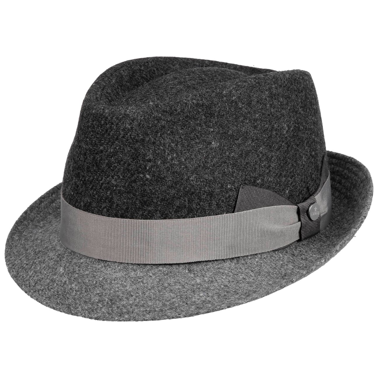 Lierys Women's Grey Classic Twotone Trilby Wool Hat By