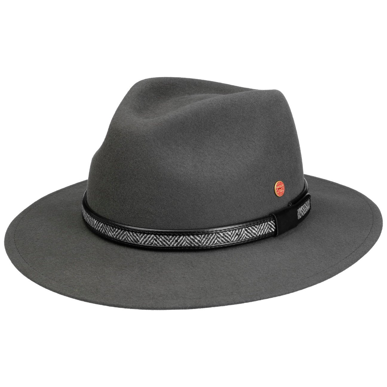 Mayser Women's Dark Grey Gedeon Traveller Fur Felt Hat By L (58-59 Cm)