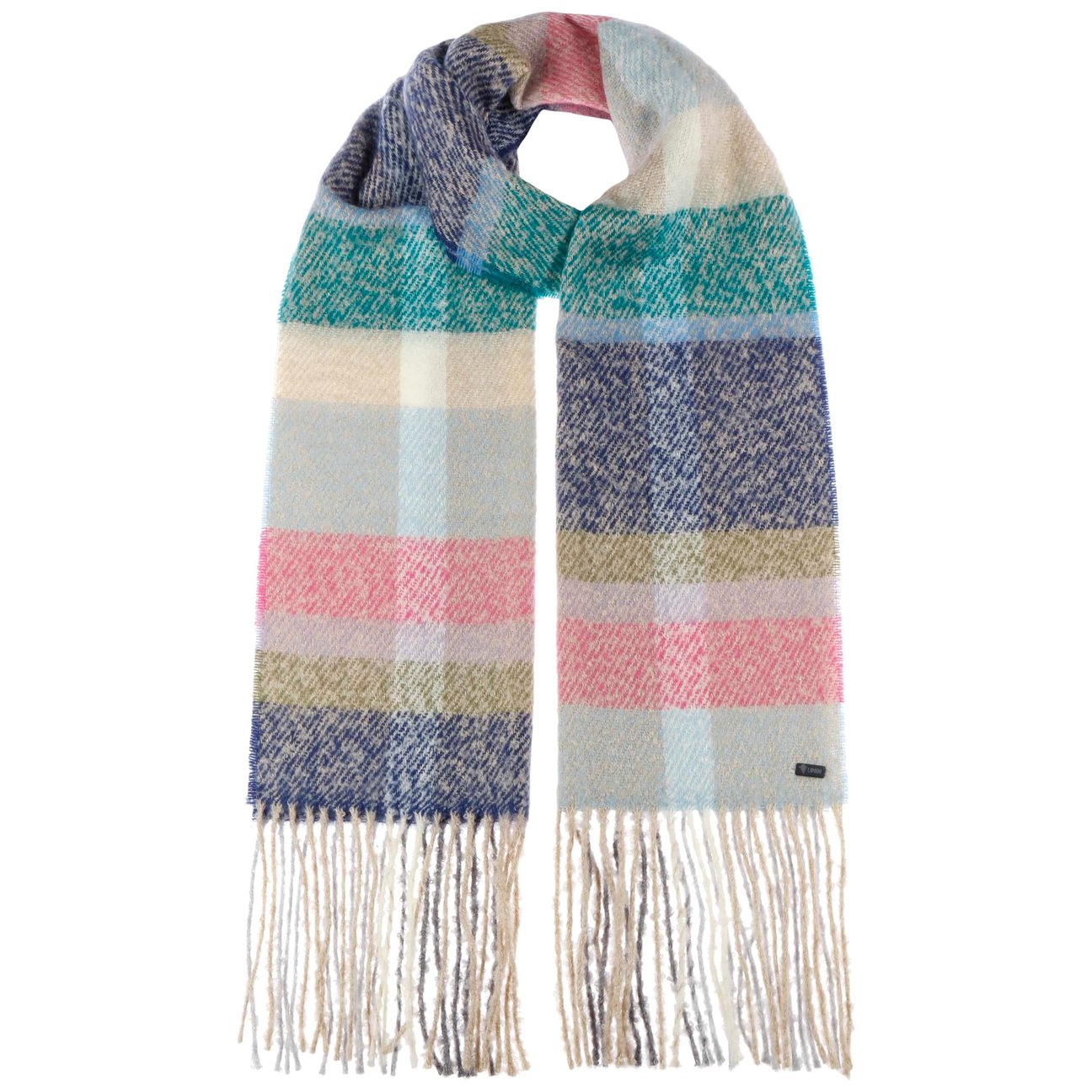 Lipodo Women's Navy Bouclé Soft Scarf By