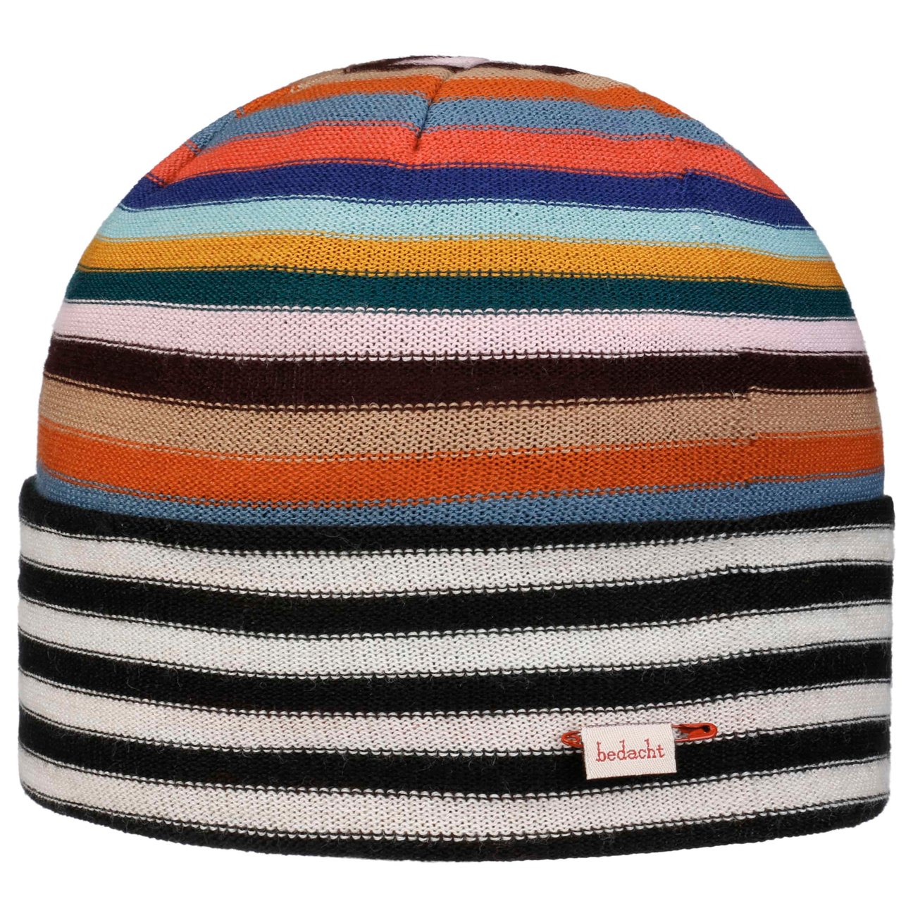 Bedacht Women's Mixed Colours Colour Stripes Wool Beanie By