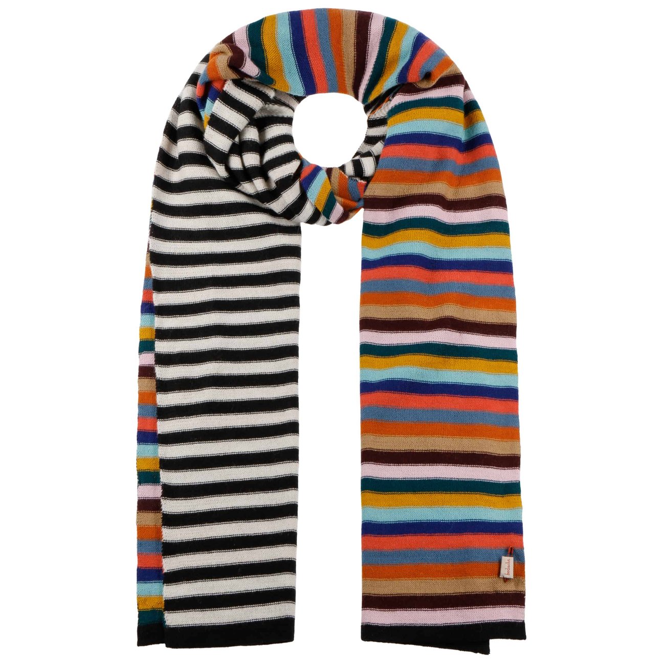 Bedacht Women's Mixed Colours Colour Stripes Wool Scarf By
