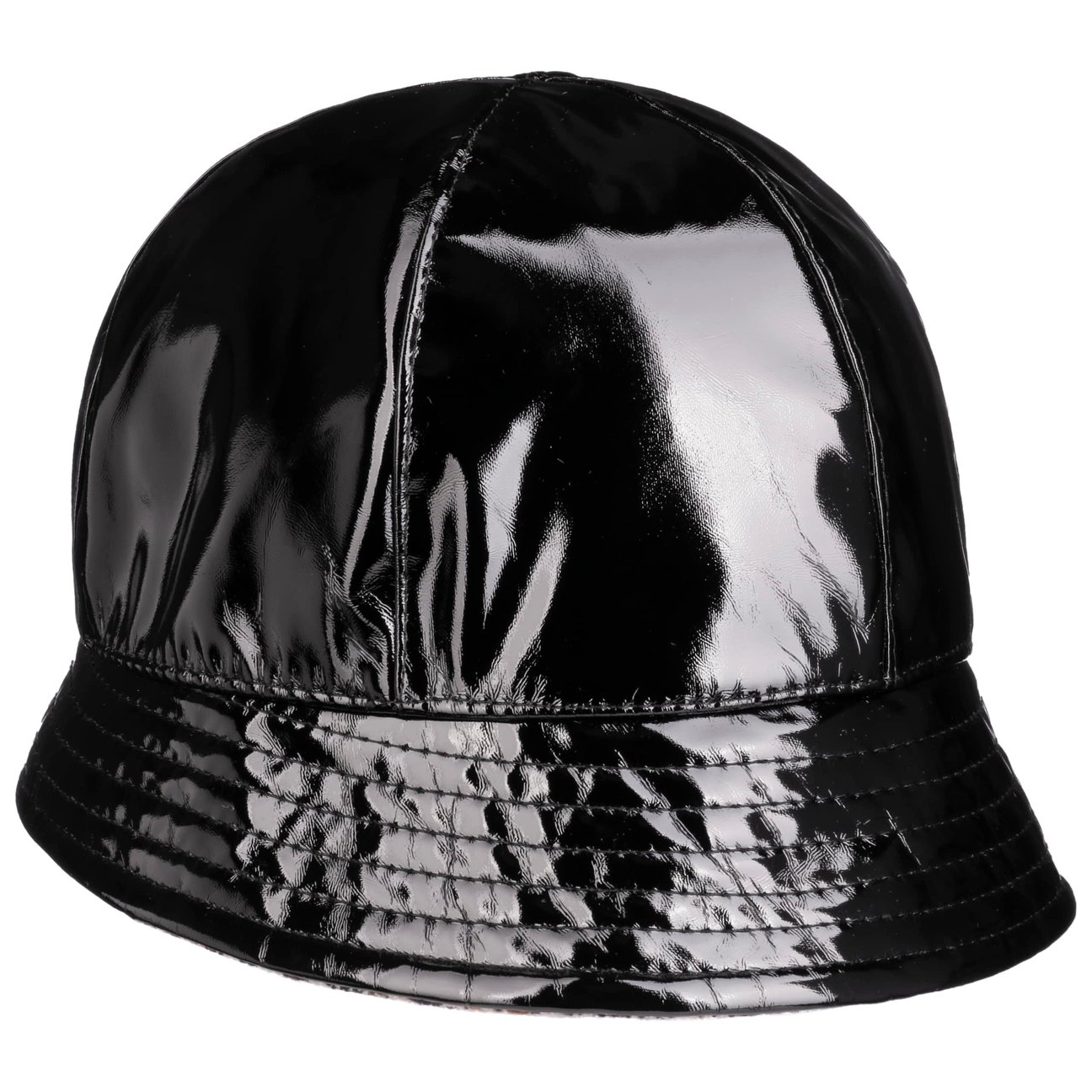 Bedacht Women's Black Rovedara Patent Rain Hat By