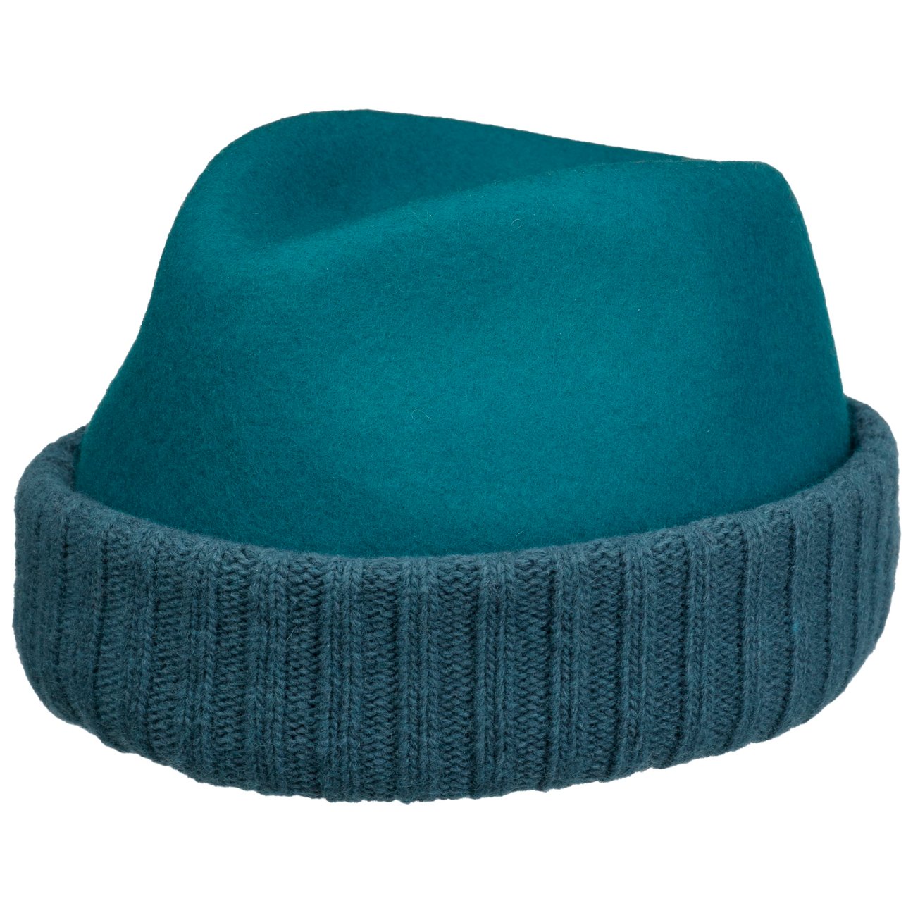 Bedacht Women's Blue Wool Hat With Cuff By
