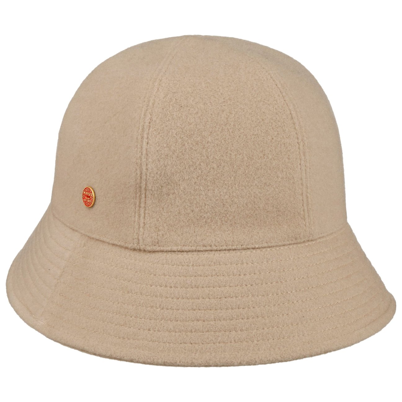 Mayser Women's Oatmeal Gerda Pascal Asym Brim Wool Hat By