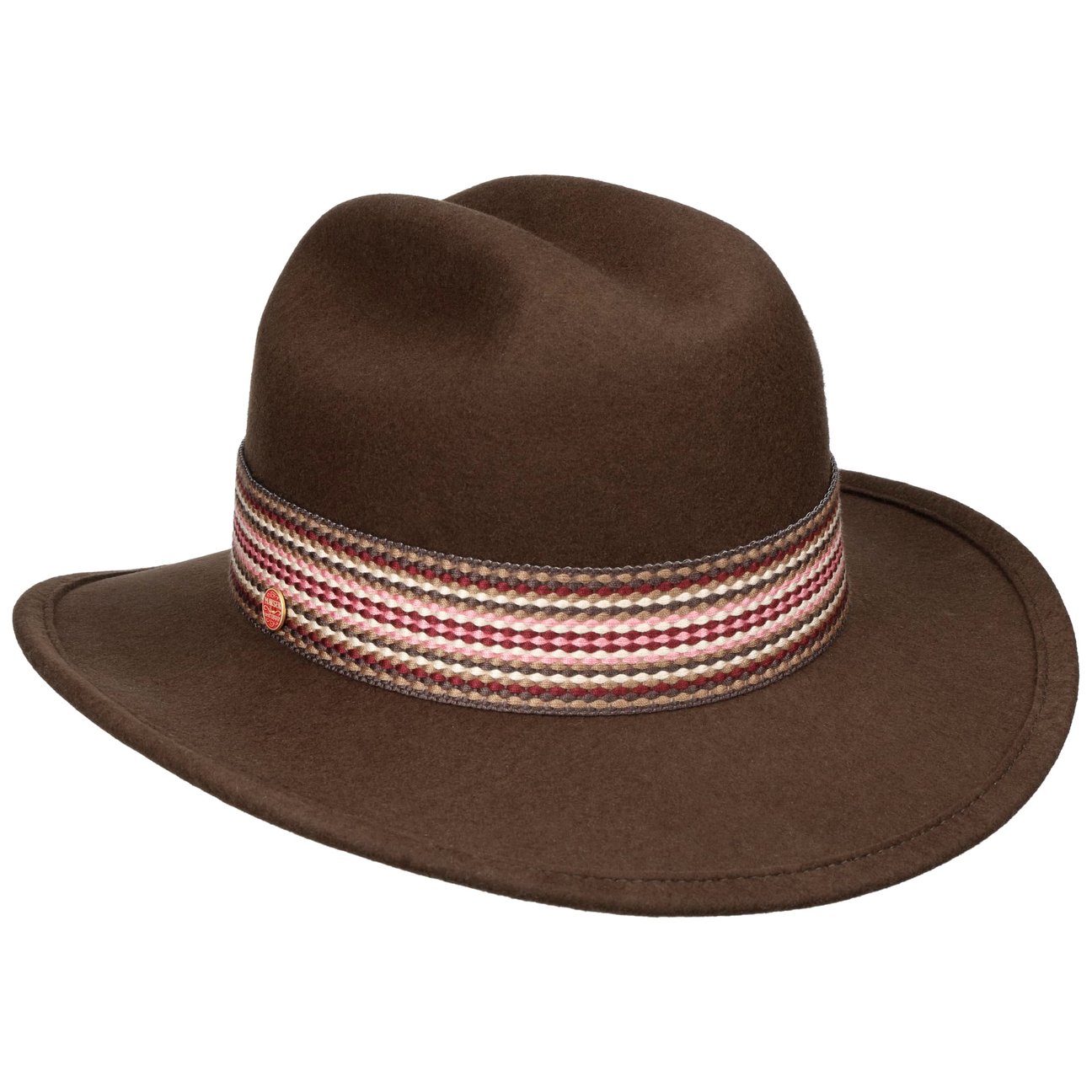 Mayser Women's Brown Soft Wool Western Hat By