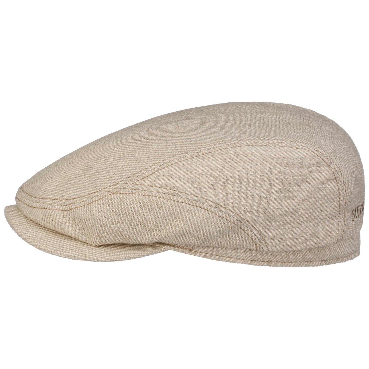 Stetson Oatmeal Sustainable Heavy Twill Flat Cap By