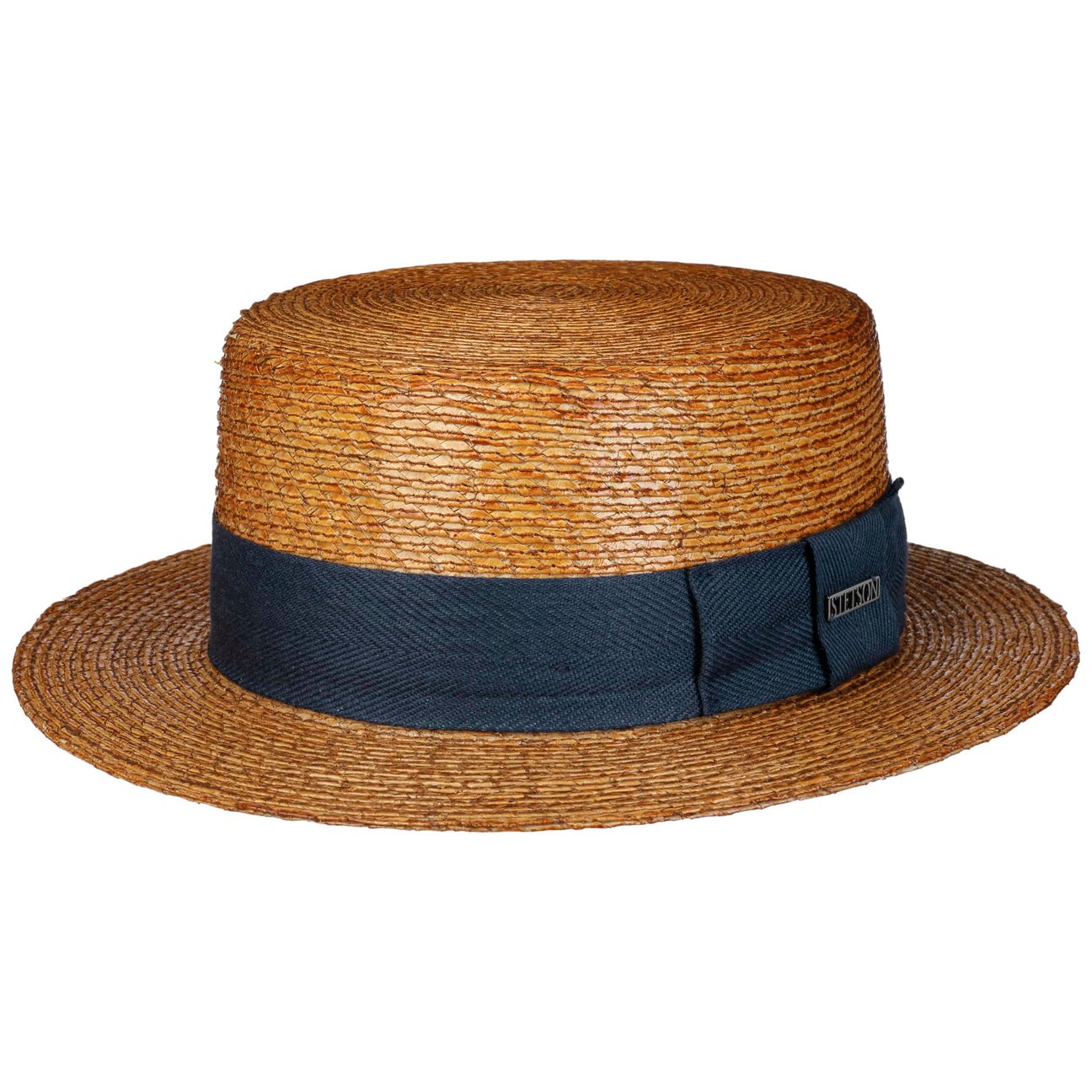 Stetson Women's Brown Revenco Boater Palm Straw Hat By