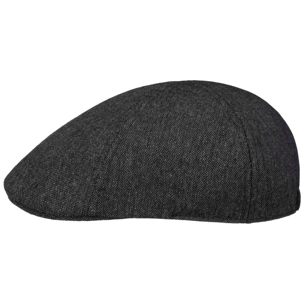 Lipodo Grey 6 Panel Mélange Flat Cap By