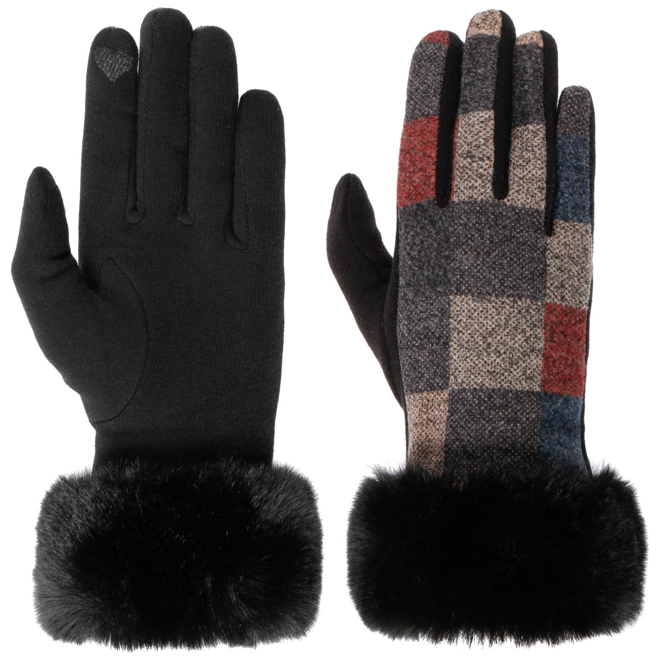 Lipodo Women's Mixed Colours Colour Checks Touch ´S Gloves By