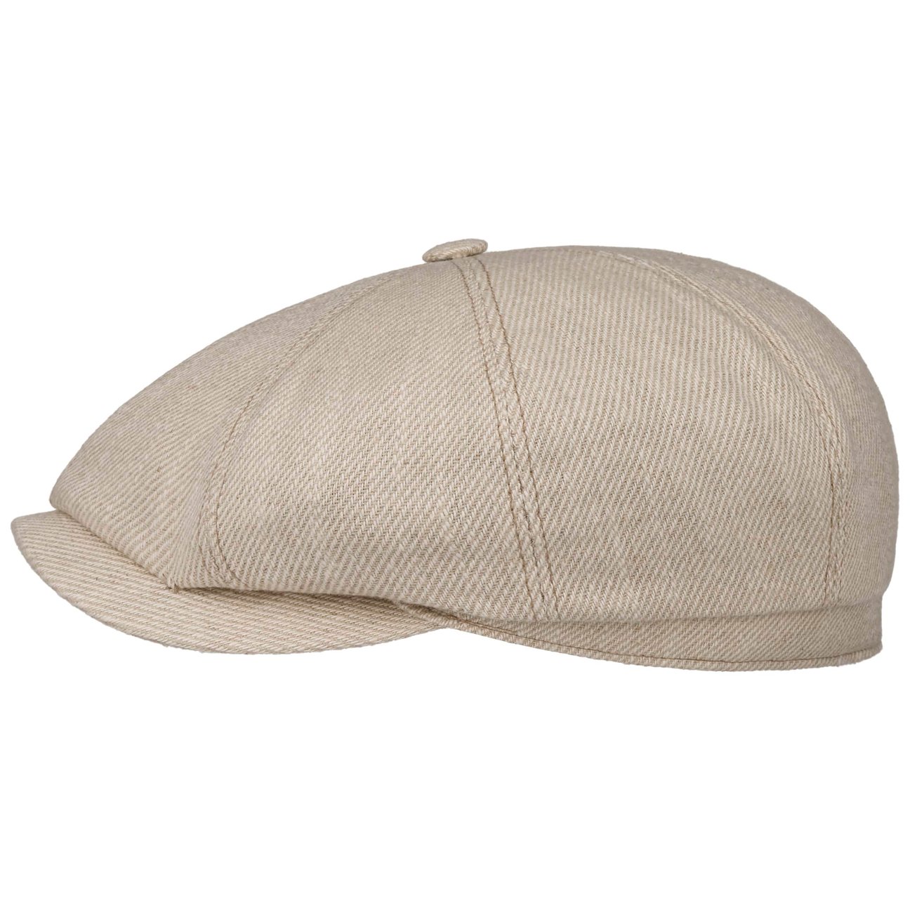 Stetson Oatmeal Hatteras Sustainable Uni Twill Flat Cap By
