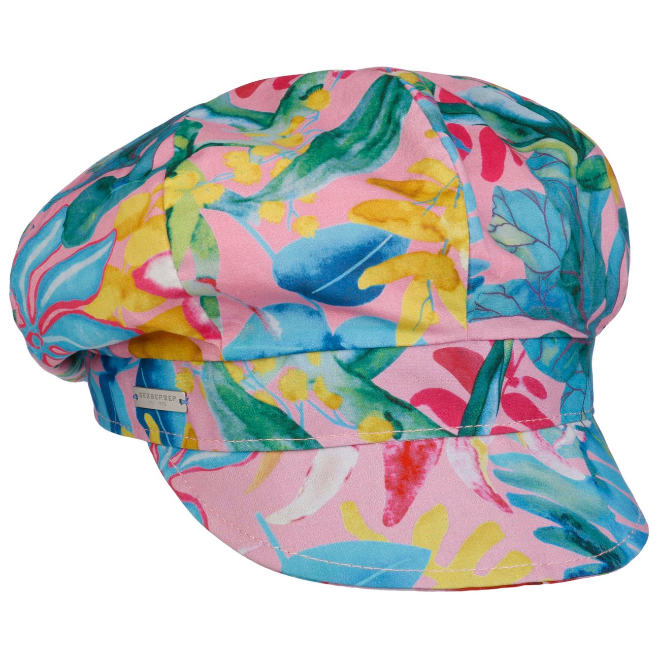 Seeberger Girls Rose Colour Flowers Newsboy Cap By