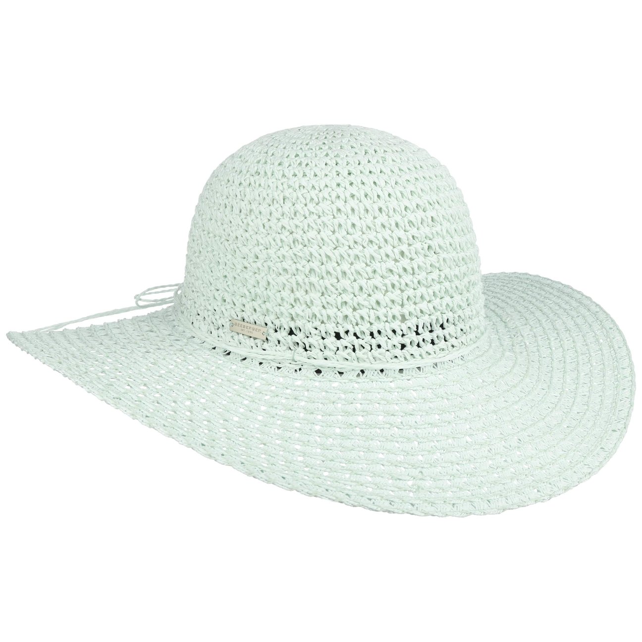 Seeberger Women's Mint Green Levina Straw Hat By