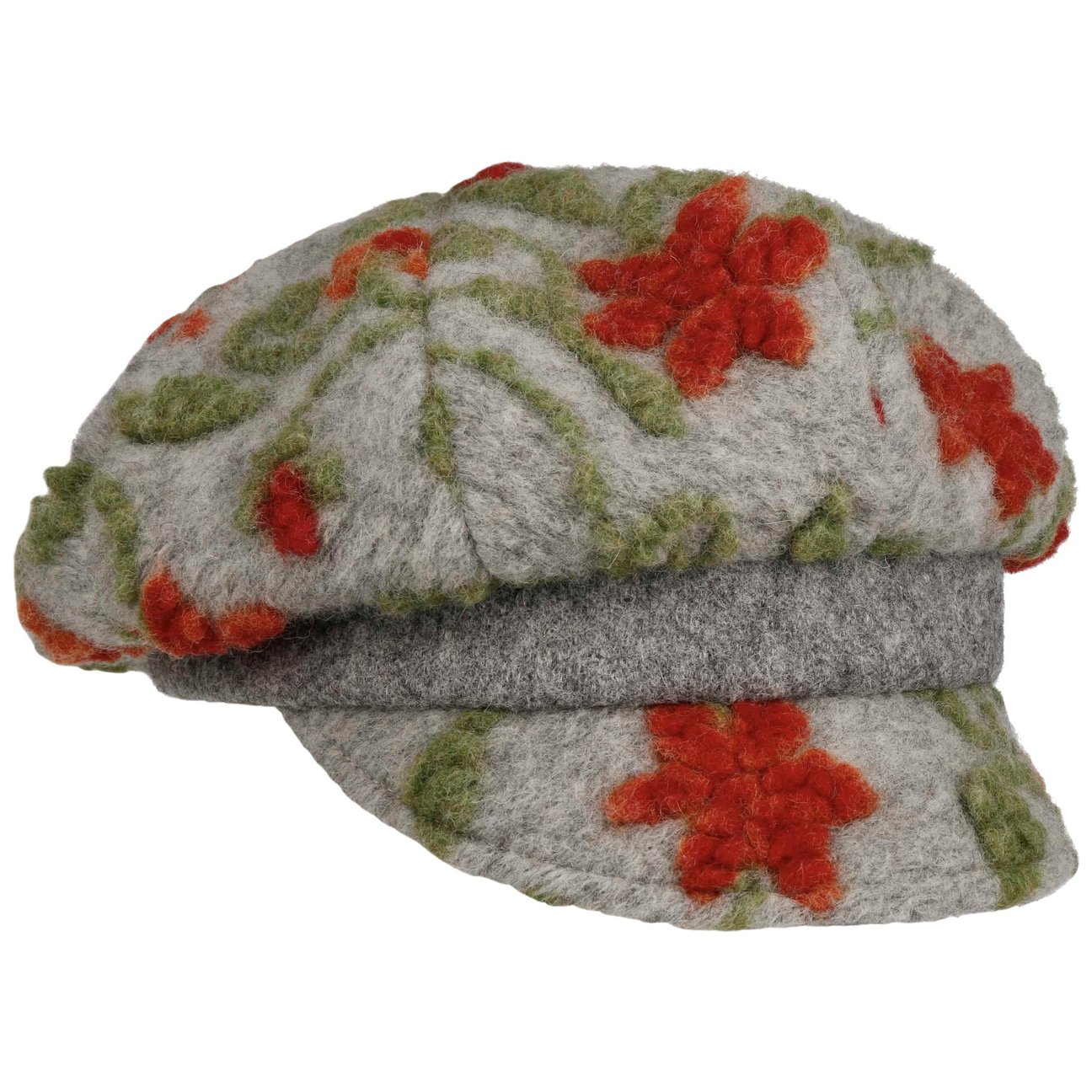 Gebeana Girls Light Grey Suvera Wool Newsboy Cap By