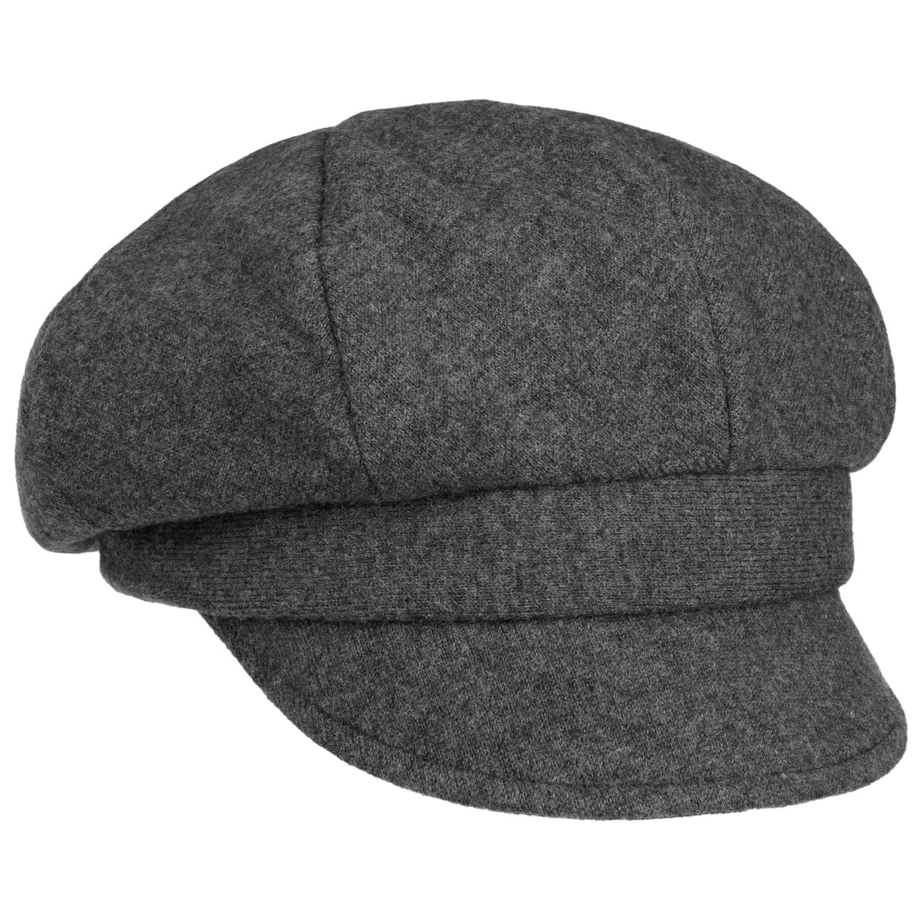 Gebeana Girls Grey Uni Merino Newsboy Cap By