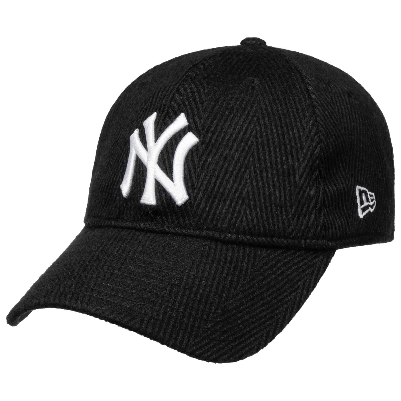 New Era Men's Black 9Twenty Herringbone Yankees Cap By