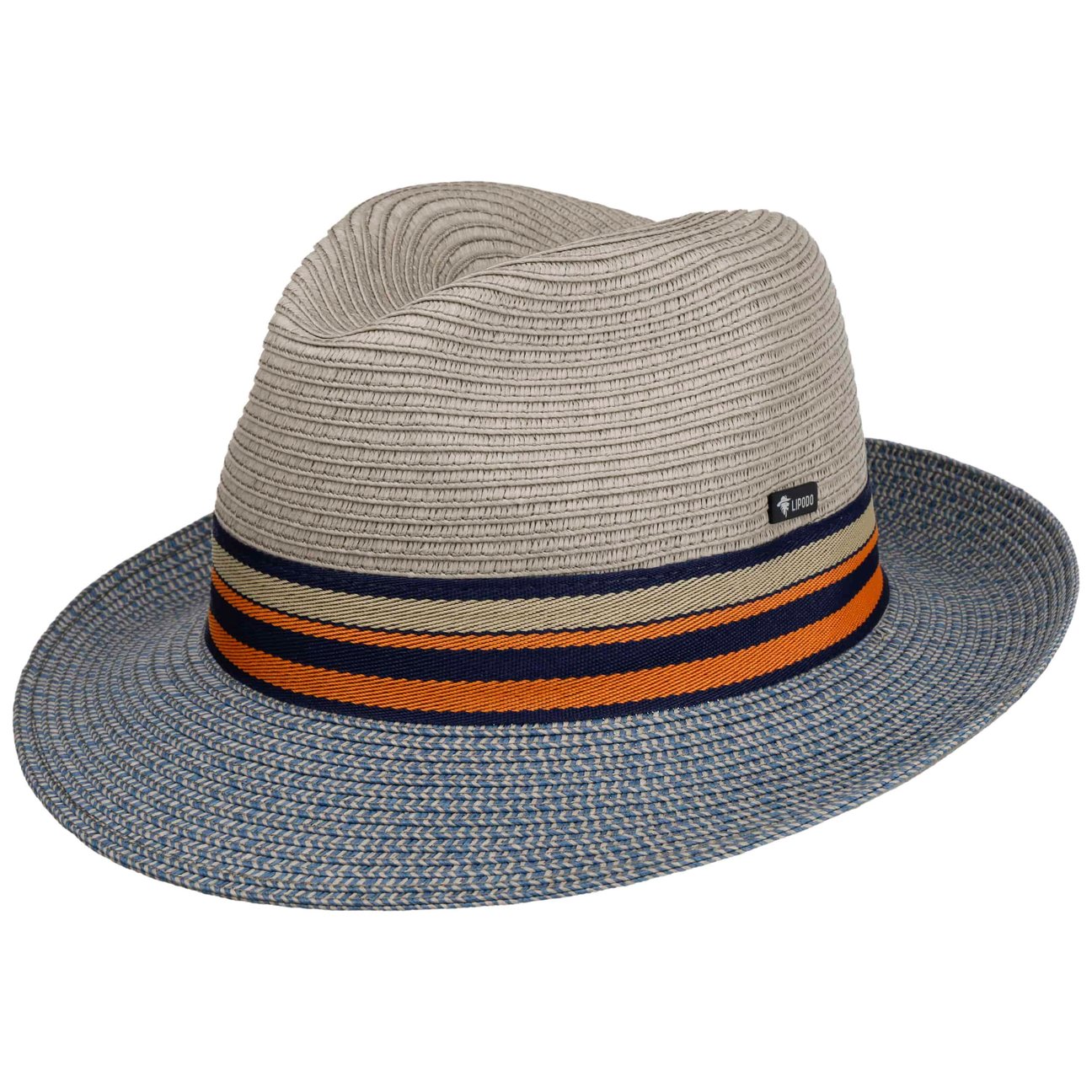 Lipodo Unisex Grey Corinaldo Bogart Straw Hat By