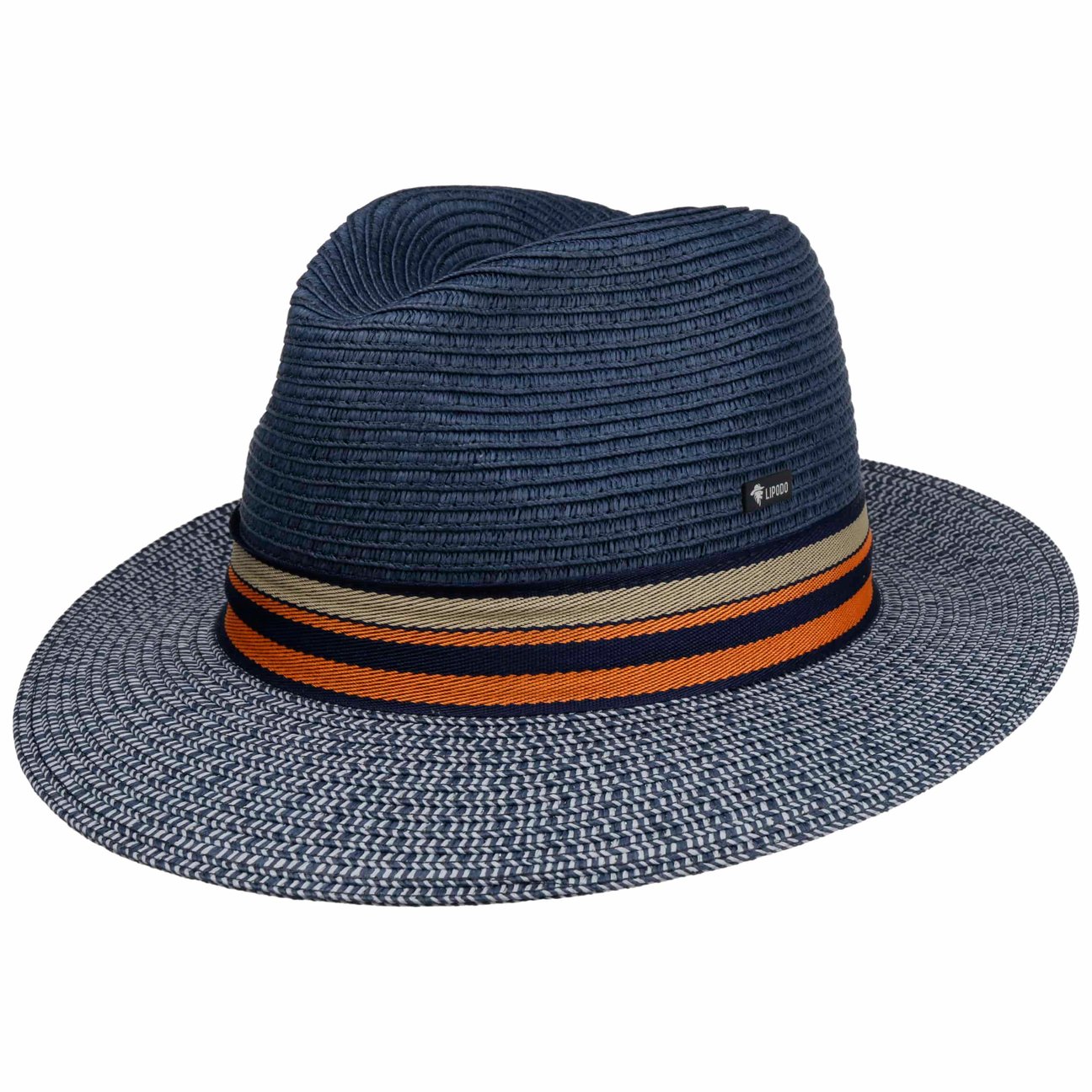 Lipodo Unisex Navy Corinaldo Bogart Straw Hat By