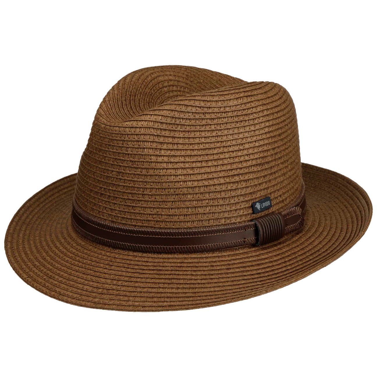 Lipodo Brown Mondavio Bogart Straw Hat By