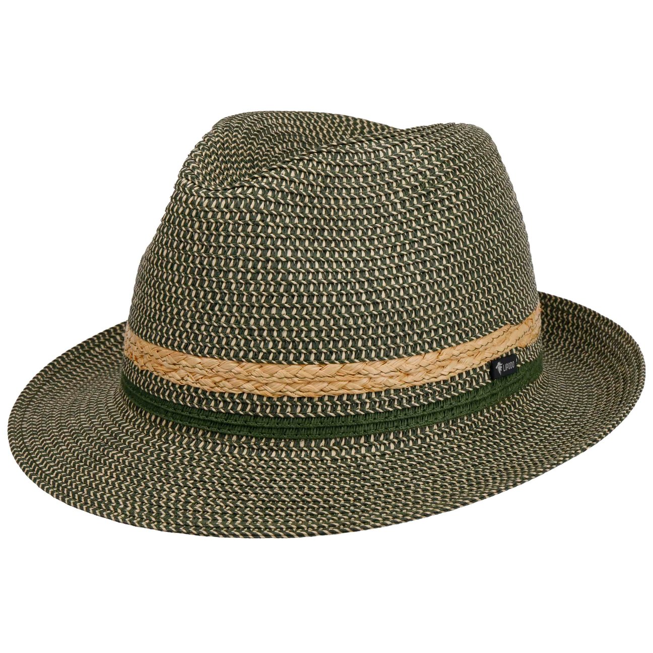 Lipodo Unisex Green Costanzo Bogart Straw Hat By