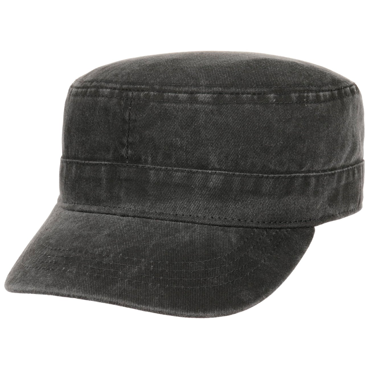 Lipodo Women's Anthracite Washed Cotton Army Cap By