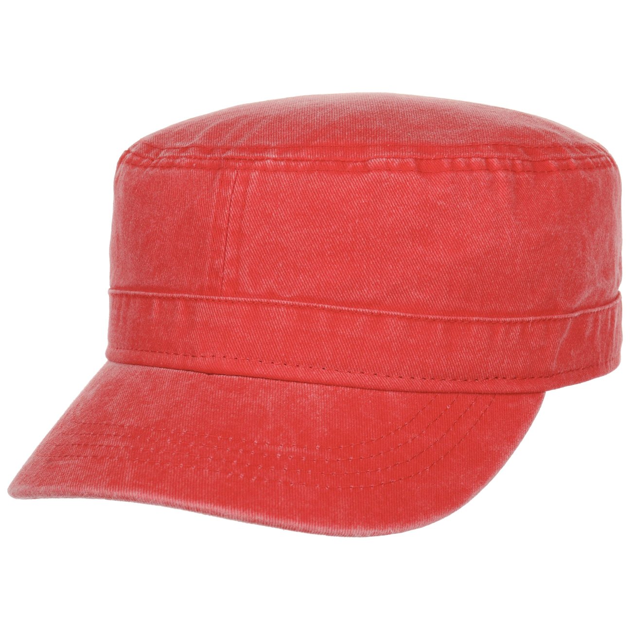 Lipodo Women's Red Washed Cotton Army Cap By